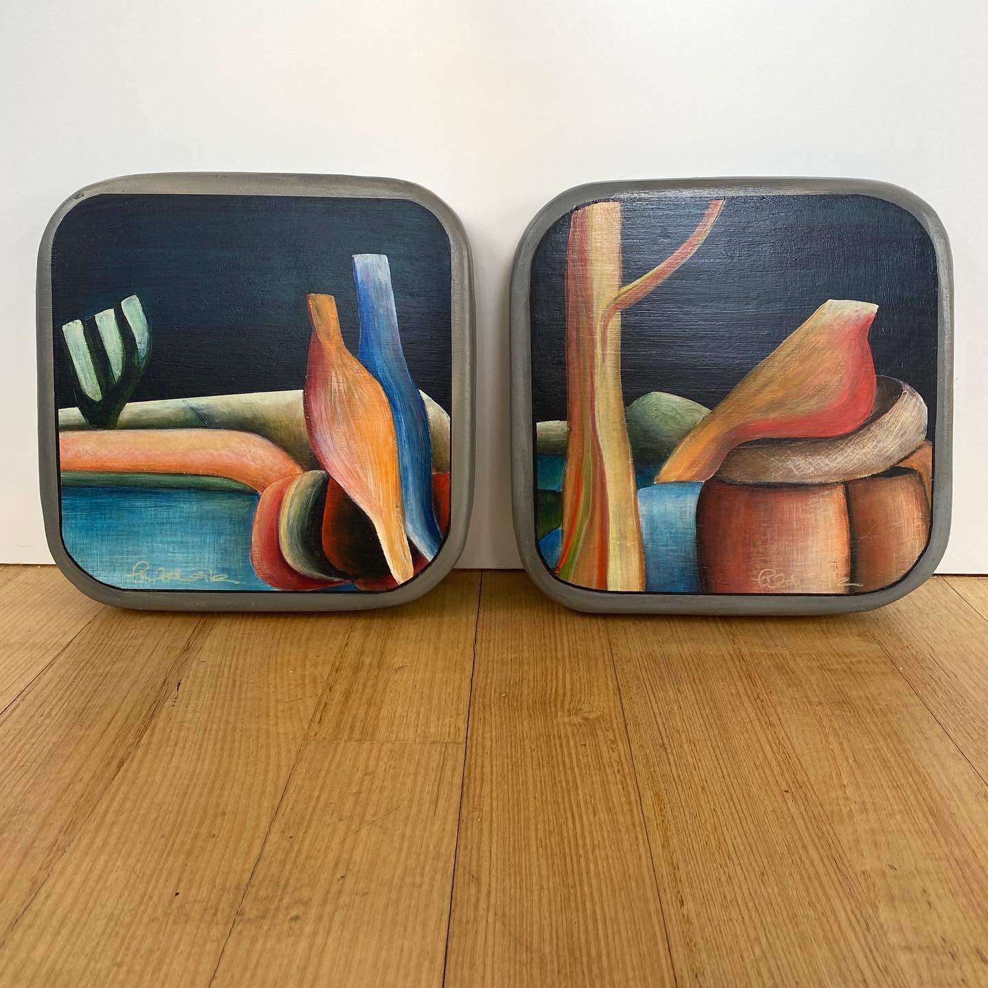 ‘The Journey So Far’ (left)
‘Hope in the Dark’ (right)
Mixed media on custom wood.
290 x 290 x 45 mm.
So come with me, where dreams are born, and time is never planned. Just think of happy things, and your heart will fly on wings, forever, in Neverland.
Peter Pan - J M Barrie