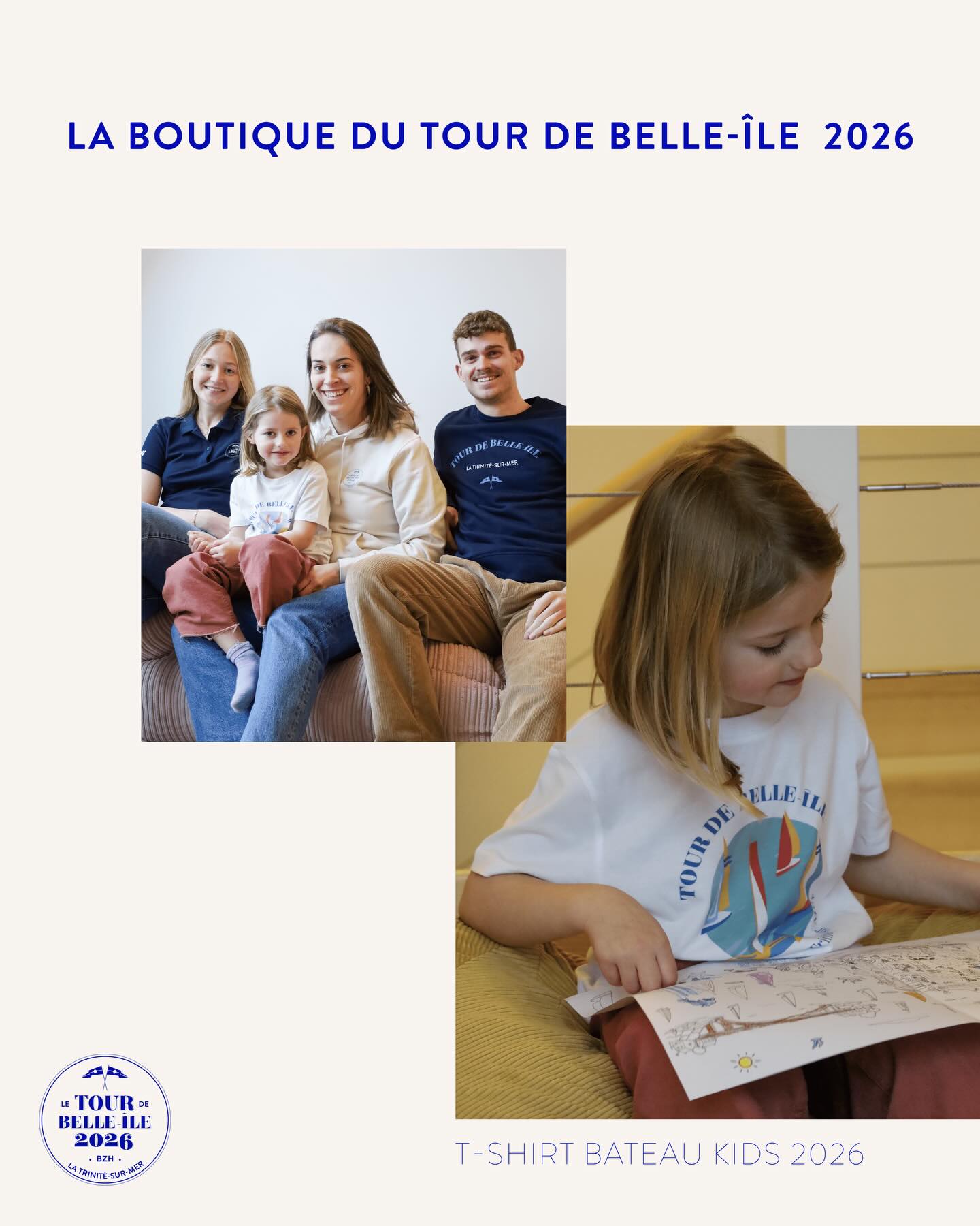 Bonne nouvelle : la boutique en ligne est ouverte !👕
La nouvelle collection de cette 14ᵉ édition vous attend sur notre site internet : de quoi être enfin stylé aussi bien à terre qu’en mer.
🎉 Et pour fêter ça, les articles de la collection 2025 sont en soldes !
Retrouvez le lien de la boutique dans notre bio !
#tourdebelleile #merch #collection2026 #boutiqueenligne