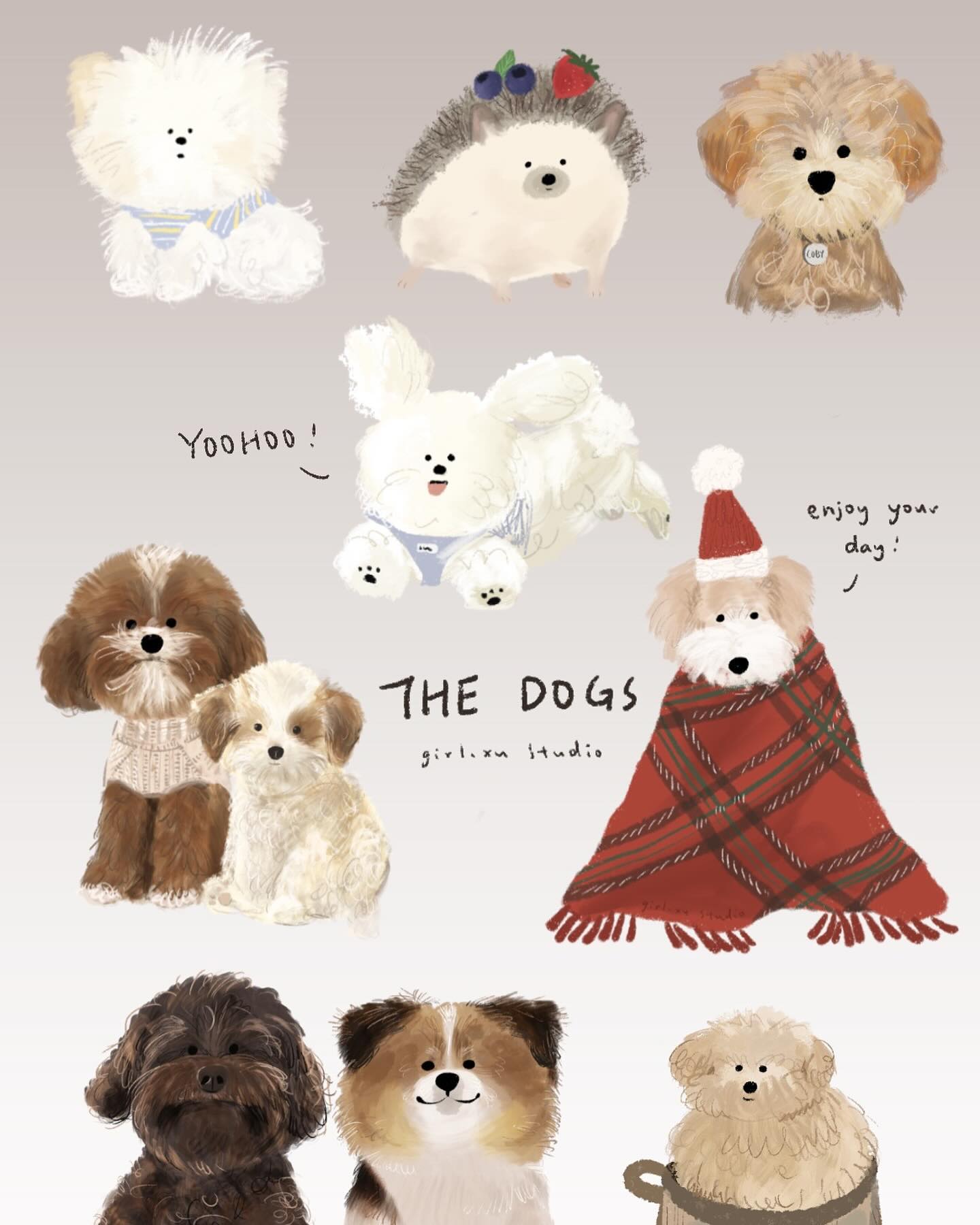 The Dogs
.
.
.
.
#girlxustudio #drawing #doddle #illustration #illustrator #그림 #插畫 #手帳 #手繪 #繪畫 #漫画 #漫畫 #繪本 #插畫作者
#Illustration #イラスト #귀엽다 #插画#PetIllustration #DogArt #癒しのイラスト