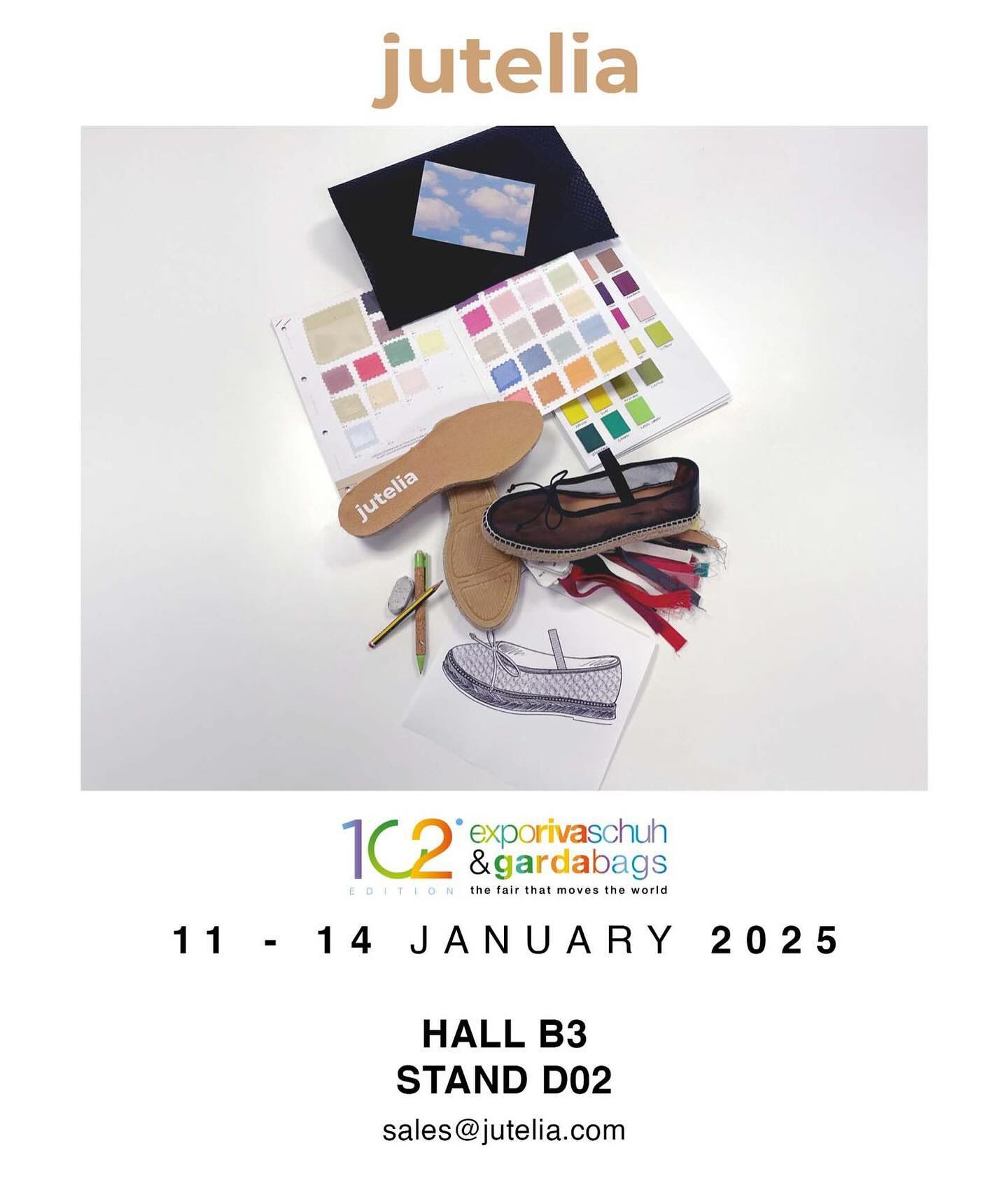 Come & visit us … @jutelia_ @exporivaschuh … JUTELIA @ HALL B-3 / STAND D-02