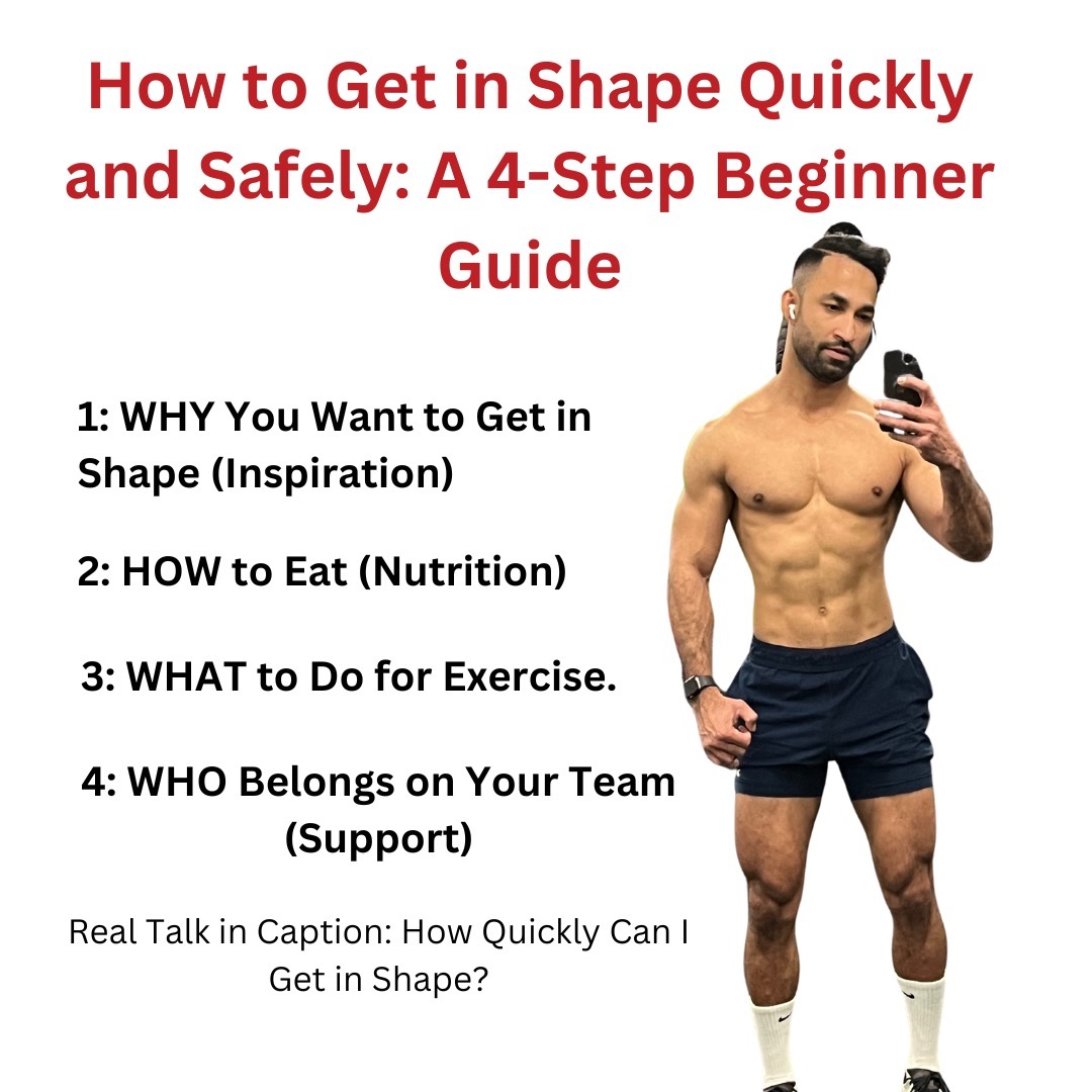 How to Get in Shape Quickly and Safely: A 4-Step Beginner Guide
New Year: New a fitter, healthier you! Right? If you're reading this, you've already taken the first step. Now, let's dive into a no-nonsense, heartfelt guide to getting in shape โ quickly and safely. Remember, it's not just about the destination; it's about the journey. So, buckle up and let's get started!
1: WHY You Want to Get in Shape (Inspiration)
First things first, let's talk about your 'why'. This isn't just about losing a few pounds or looking good in a swimsuit. It's deeper. Maybe you want to be healthier for your kids, feel more confident, or tackle that hiking trail you've been eyeing. Your 'why' is your anchor; it's what will keep you motivated on days when the couch looks more inviting than the gym. So, dig deep, find your inspiration, and hold onto it tightly.
2: HOW to Eat (Nutrition)
Food is fuel, and what you put into your body matters immensely. But hey, I'm not here to tell you to only munch on broccoli and dry chicken tits. Nutrition is about balance. Think whole, unprocessed foods most of the time, but donโt beat yourself up over the occasional treat. Understand what your body needs โ proteins, carbs, fats, vitamins, and minerals. And hydration! Don't forget about water. It's more important than you might think.
3: WHAT to Do for Exercise (Move!)
Now, let's get moving! Exercise is crucial, but don't worry; you don't need to immediately start lifting heavy weights or running marathons. Start small. A brisk walk, a gentle yoga session, a fun dance class โ whatever gets your body moving and heart pumping. The key is consistency. Aim for at least 30 minutes of moderate activity most days of the week. And remember, progress over perfection. You're lapping everyone who's still on the couch!
4: WHO Belongs on Your Team (Support)
You're not in this alone. Surround yourself with people who uplift and support you. Find a workout buddy, join a fitness group, or hire a coach๐๐ฝโโ๏ธ. Having a solid support system can make a world of difference. These are the people who will cheer you on, pick you up on tough days, and hold you accountable when you need it the most.