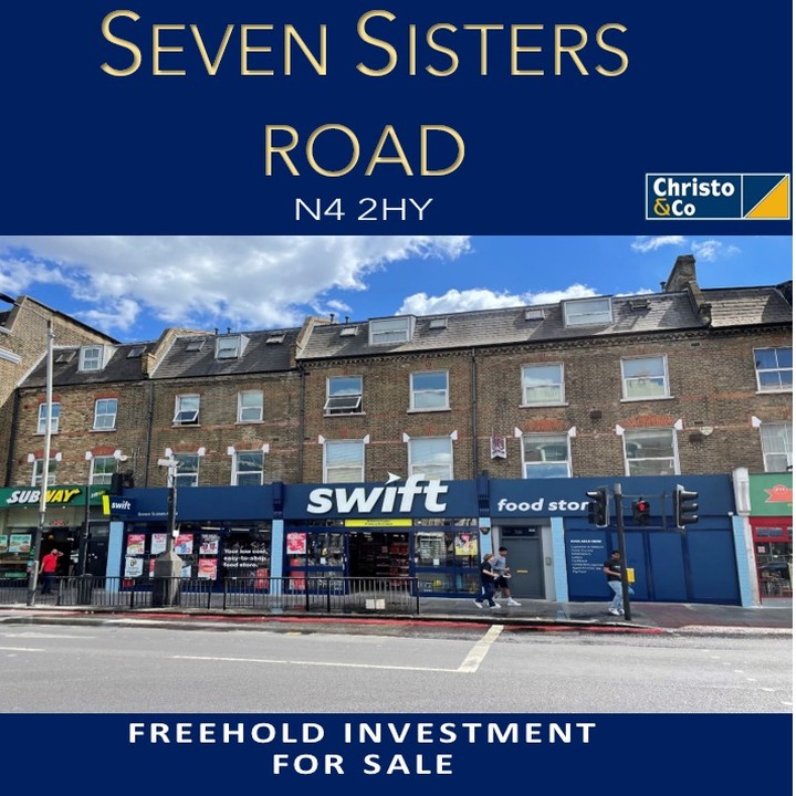 PRIME MIXED USE FREEHOLD INVESTMENT FOR SALE
276 - 282 SEVEN SISTERS ROAD, FINSBURY PARK N4 2HY
★ 2 x Ground Floor Retail Premises & 12 x Self-Contained Flats
★ Excellent Covenant Strength:
Iceland Foods Ltd t/a Swift
Subway
★ Commercial Income: £156,500 per annum
Residential Income: £207,600 per annum
TOTAL INCOME: £364,100 PER ANNUM
PRICE: £6,600,000
All enquiries:
Mert Seyhan
Mert.Seyhan@christo.co.uk
020 7482 1203 / 07506 732 734
#investment #opportunity #retail #commercial #residential #freehold #forsale #mixeduse #property
