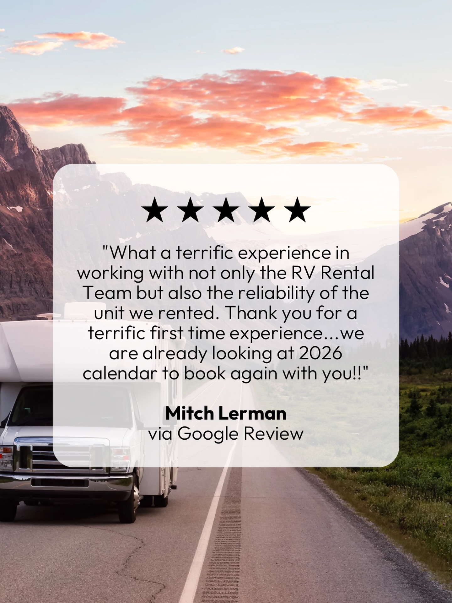 Nothing means more to us than hearing about your experiences on the road 🫶🚐
Huge thank you for the kind words — and we’ll be ready when that 2026 trip rolls around 😉
Thinking about your first RV adventure? We’ve got you.