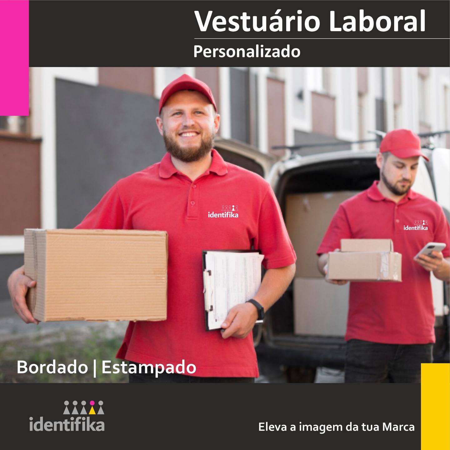 O teu negócio merece ser visto. Cria peças únicas que fortalecem a identidade da tua marca.
⭐Vestuário Laboral Personalizado👚
Bordado | Estampado
identifika | eleva a imagem da tua Marca
contacto@identifika.pt
Tlm. 916 481 307
www.identifika.pt