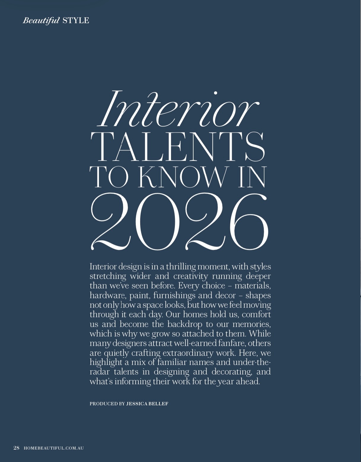 Honoured to be named one of Home Beautiful’s Interior Talents to Know in 2026 in the March issue, now on stands.
The feature focuses on the design ideas and shifts shaping interiors for the year ahead
A return to classic detailing
More warmth and restraint
Spaces that feel considered, calm and lived in rather than overworked
Grateful to the Home Beautiful editorial team for the inclusion and the opportunity to contribute to the broader conversation around where interiors are heading.
Swipe through to see the feature and pick up the March issue in store now.
CONNECT WITH GRAY
• Email: gray@grayandco.com.au
• Call or text: 0404 449 017
• DM us to start a conversation
• End to end residential and commercial projects
• Local, interstate and international
• Based in Sydney, Australia