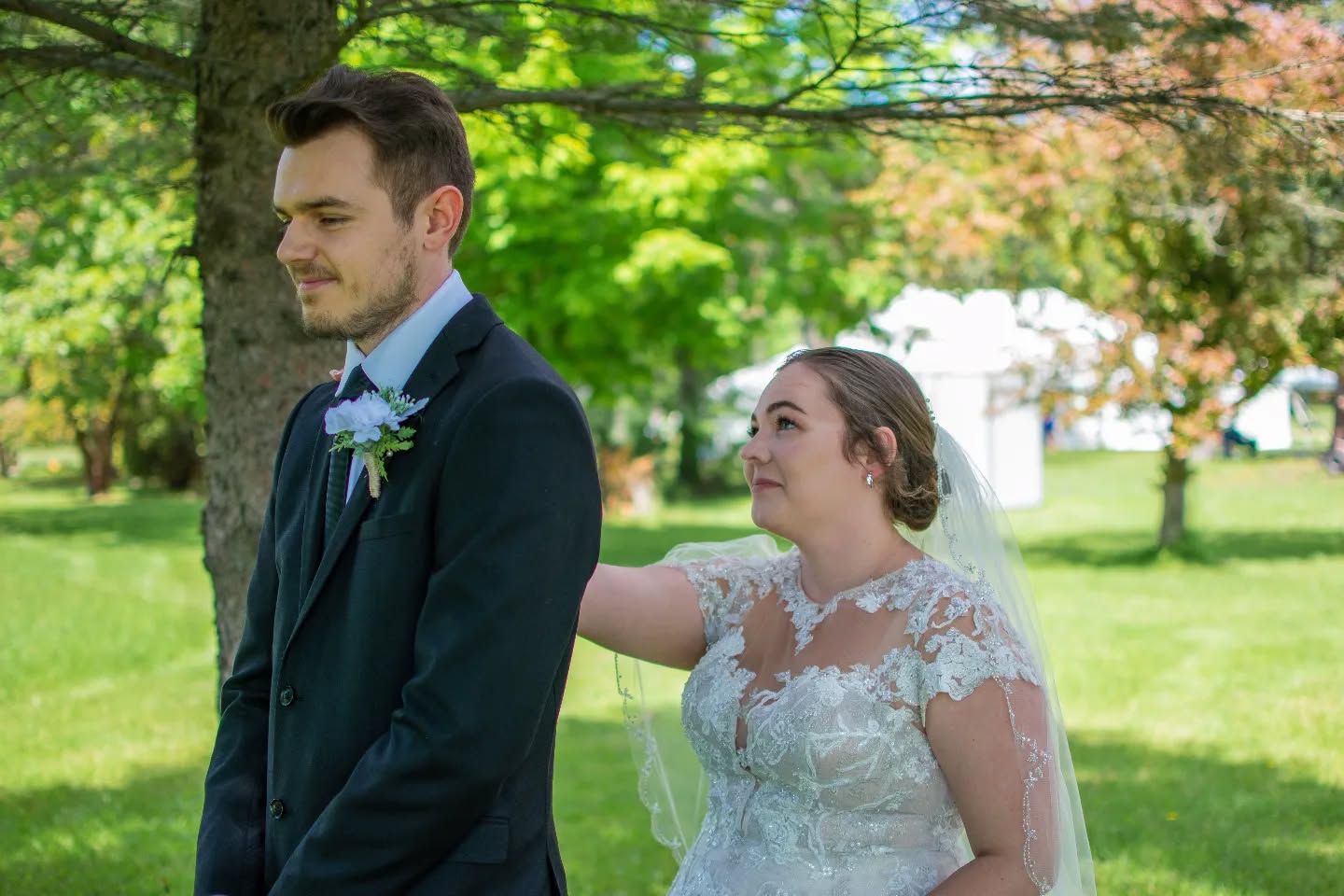 Seeing each other for the first time is such a special moment, whether it's before the ceremony or walking down the aisle ❤️
•
•
•
#weddingphotography #wedding #gtaphotographer #gtawedding #backyardwedding #springwedding #bridesmaids #bride #ido #theysaidido #love #sisterinlaw #littlebrother #groomsmen #weddingdetails #detailshots #firstlook #brideandgroom
