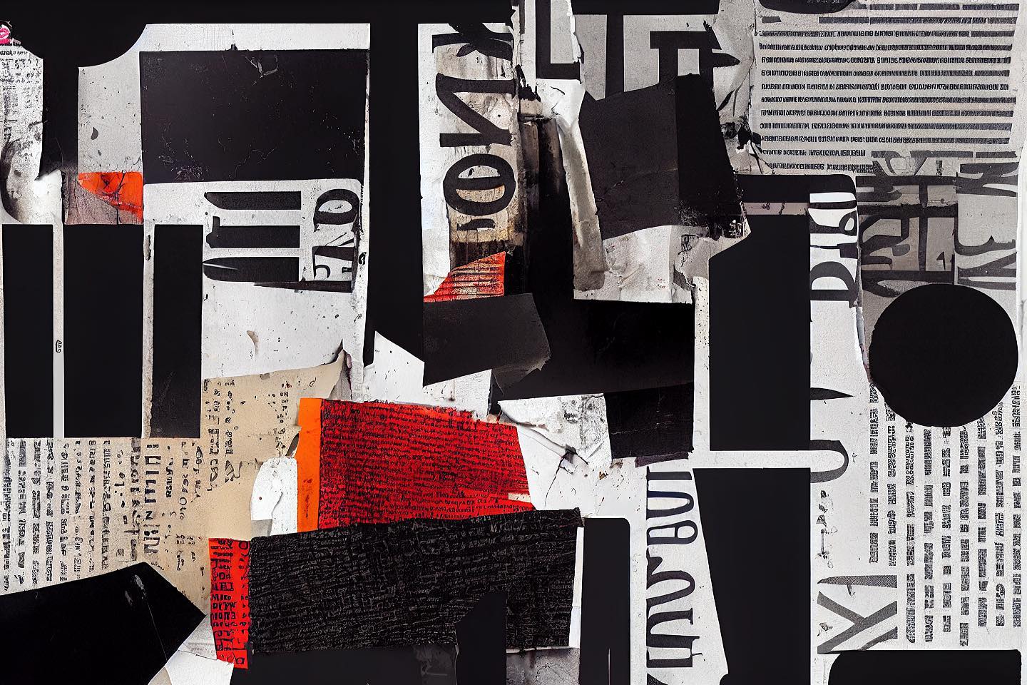 Newspaper Collage #midjourney #typography