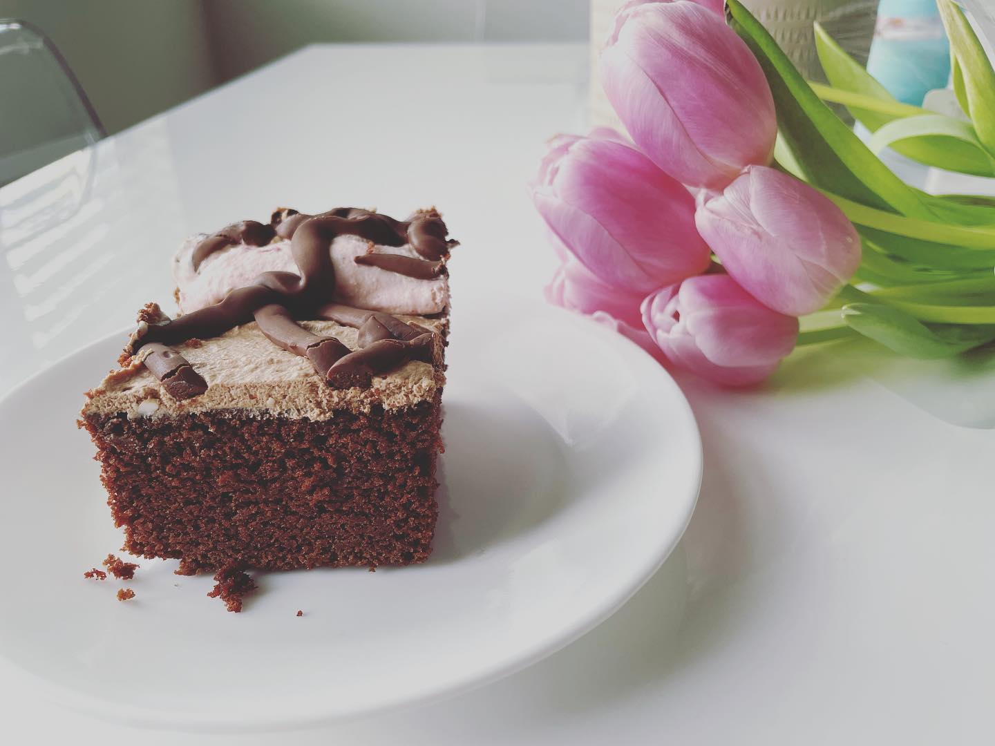 Vegan chocolate cake! Ode to Mother 🌷🌷#vegan
