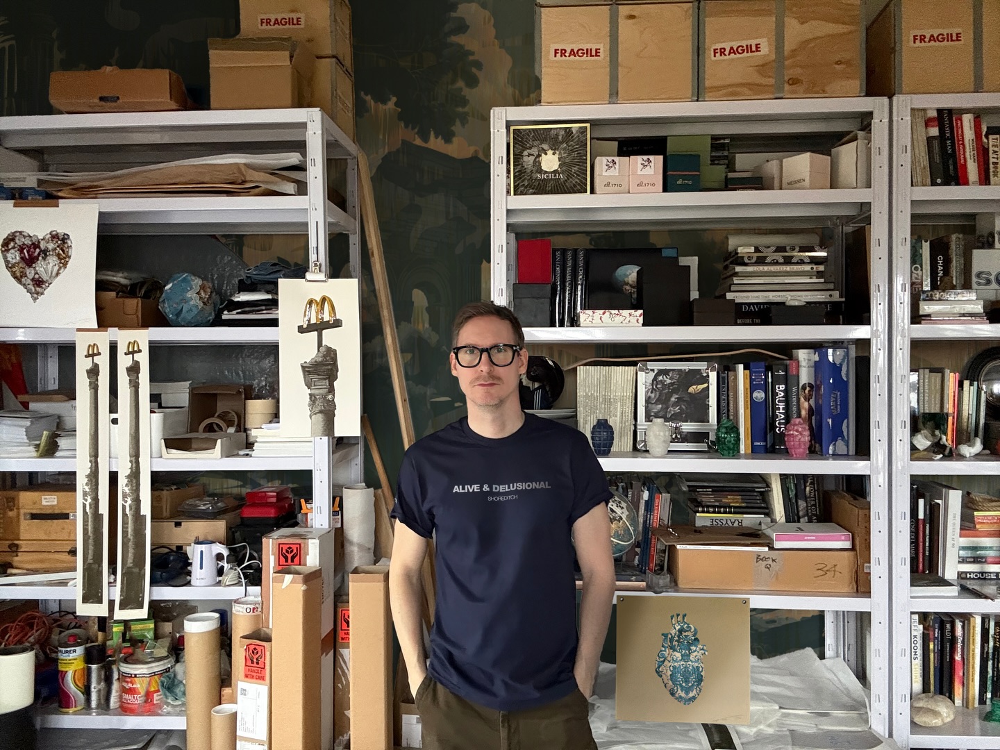 Magnus Gjoen in his studio in Florence
A contemporary artist who constantly reimagines beauty, history and contradiction, Magnus fuses Renaissance opulence with modern imagery, turning powerful and familiar symbols into something unexpectedly fragile, poetic and deeply personal.
Love Survives the Ruins is the newest release at artyardsale.co.uk - a rare chance to secure a work by Magnus at the Art Yard Sale prices you love. With signed limited editions in Prussian Blue & Burnt Umber - it’s a beautiful way to mark the season of love.
🖼️ Order this weekend if you want it to arrive in time for Valentine’s Day - don’t miss out!
Only £200 at artyardsale.co.uk
@magnusgjoen
#MagnusGjoen #ArtRelease #ArtYardSale #ValentinesGift #ContemporaryArt