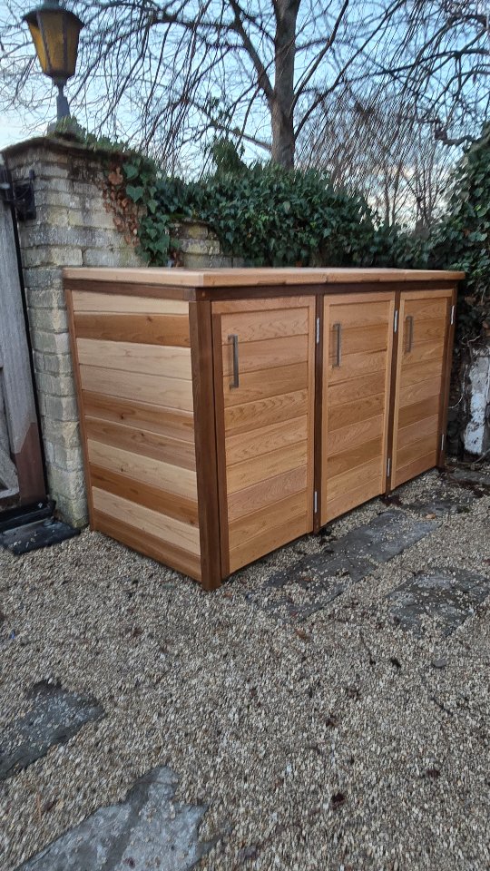 Western Red Cedar bin shed 🌲
Handcrafted. Durable. Naturally beautiful.
Designed to hide the bins and elevate your garden.
✔️ Bespoke sizes
✔️ Weather-resistant cedar
✔️ Built to last
DM us for a quote 📩
#CedarBinShed #BespokeGarden #GardenStorage #WheelieBinStore #OutdoorLiving UKGardens