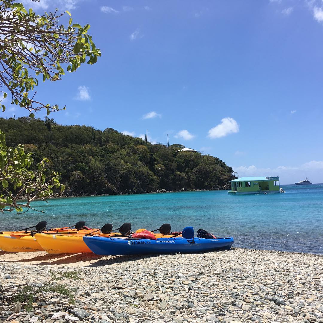 Day off. When it is too rough at Trunk Bay, we SNUBA here on St. John. #SNUBA #familyvacation #virginislands #familyfun #honeymoon