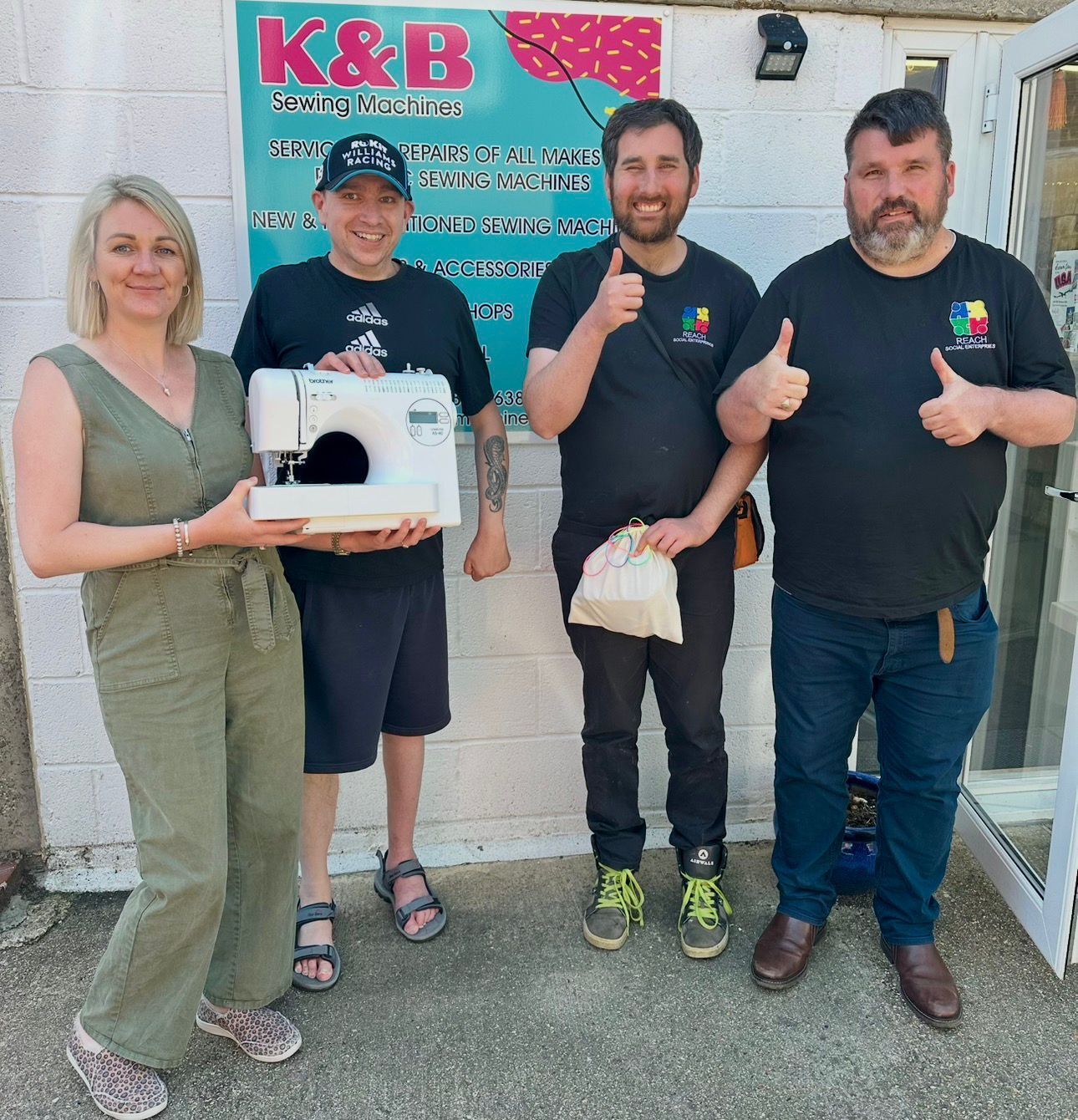 We’re proud to be partnering with @kbsewingmachines, who are supporting Reach and showcasing our work through a pop-up display at their base in Romsey ❤️
Partnerships like this play a vital role in helping us create real opportunities for adults with learning disabilities - increasing visibility, supporting skill development, and reinforcing the value of inclusive enterprise within the wider community.
Thank you to the team at K&B for standing with Reach!