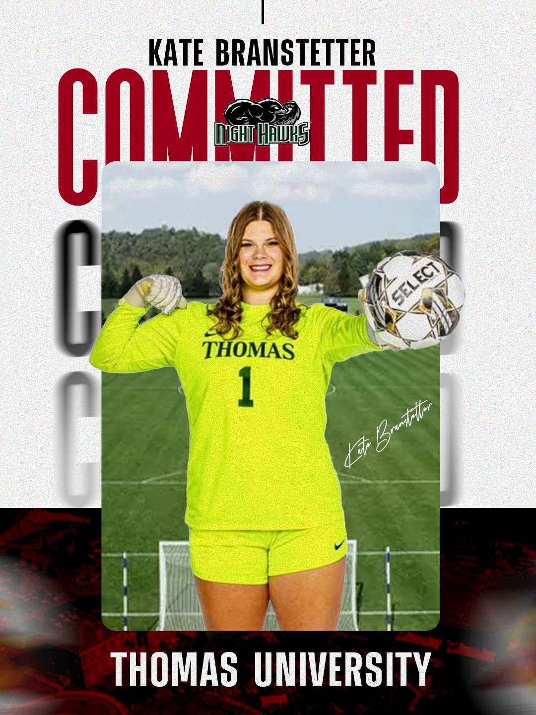 COMMITTED! ⚽️🎓
Congratulations to Kate Branstetter on her commitment to Thomas University! 👏🔥
We’re so proud of your hard work, dedication, and this exciting next step in your soccer journey. Well done, Kate!
GO ASG! More than a club.