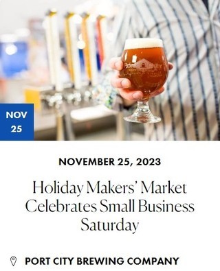 The Made in ALX Holiday Makers’ Market at Port City Brewing Co. in Alexandria is set for Small Business Saturday!
From noon – 5 p.m. on Saturday, Nov. 25, taste a variety of craft beers from the award-winning Port City Brewing Co. as you tackle your holiday shopping.
This year’s Made in ALX Holiday Makers’ Market will include the chance to win a $100 gift card from Made in ALX,
a performance by the Alexandria City High School Choir,
food trucks, and more!
You’ll find hundreds of unique, locally handcrafted items for everyone on your gift list. This kid-friendly and pet-friendly event will feature artists from Alexandria and nearby with a wide variety of crafts.
November 25, 2023
12 PM - 5 PM
3950 WHEELER AVENUE
Picture and Information courtesy of @visitalexva and @portcitybrew