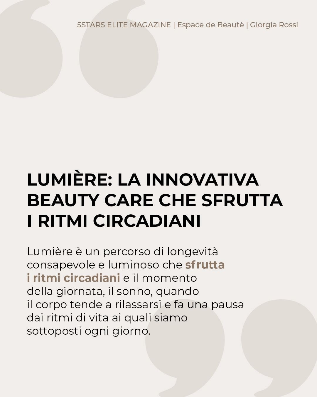 Tra impegni, famiglia e mille priorità, il tempo per noi sembra sempre l’ultimo.
🌙 E se la notte fosse la nostra migliore alleata di bellezza?
Lumière trasforma il riposo in un momento attivo di cura.
👉 Leggi il nostro articolo completo ➤ https://www.5starselitemagazine.it/lumiere/
#SelfCare #BeautyRoutine #BenessereFemminile #NightRoutine