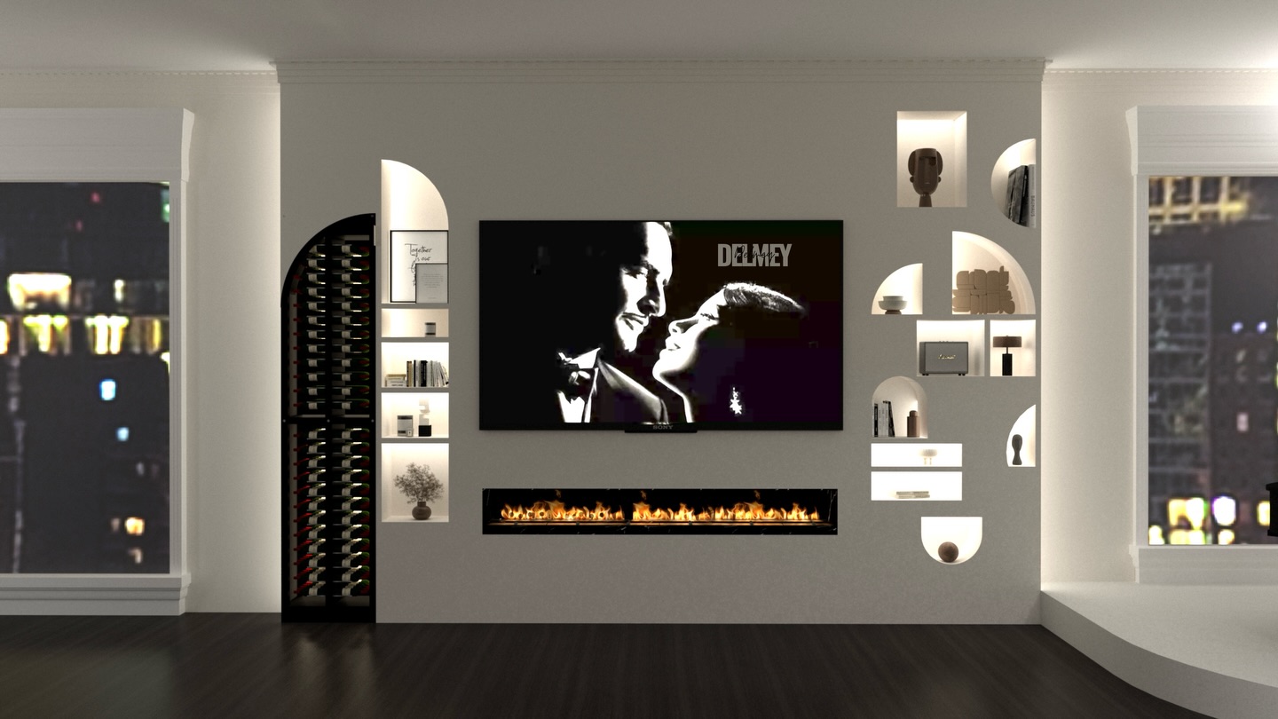 #sundaynight : best Time 🖤
Visuel 3D pour la rénovation d’un appartement, création d’un coffrage avec niches pour accueillir TV et cheminée, parfait pour y passer des soirées chill, et la petite touche, une cave à vin intégrée 🍷 (nous pensons à tous les détails chez Delmey 🙃)
#archi #architechture #design #delmey