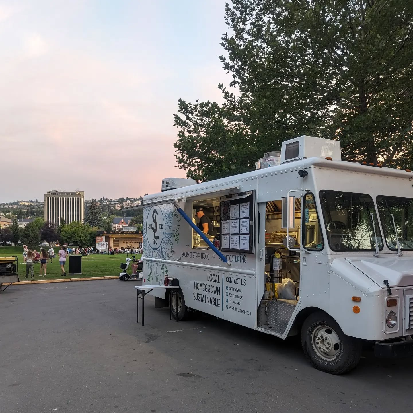 We will be back tomorrow, August 6th, for music in the park!
Around 5pm to 8:30pm