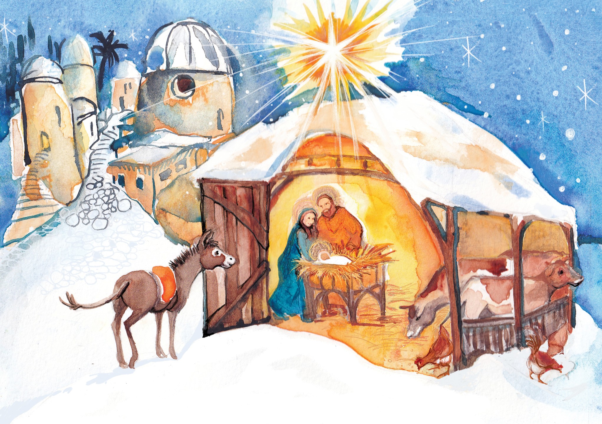 Matthew 1 v 23: "The Virgin will conceive and give birth to a son and they will call him Immanuel God with us."
Here is one of this year's Christmas Cards which will be on sale at @sageandsalt.studio in Petersfield from 1st November in their Christmas Shop. If you want to buy directly from me, please DM me or see my website for contact details (link in bio).
Profits are being donated to much needed funds for @thebraintumourcharity in loving memory of Christian White, my dear nephew who died in May 2020 aged just 17 years.
When we put our faith in Jesus Christ God's son, we have salvation from our sin and an eternal life with God the Father himself.
John 3 verse 16 says, "For God so loved the world that he gave his only begotten Son, that whosoever would believe in him should not perish, but have everlasting life."
#christmas #cards #card #research #brain #tumur #nativity #nativityscenes #jesus #christ #marymotherofgod #joseph #donkeylove #donkey #bethlehem #breadmaking #immanuel #god #godwithus #oxen #star #starofbethlehem #watercolour #watercolourartist #womenartists #hampshireartists #hampshireopenstudios #petersfield