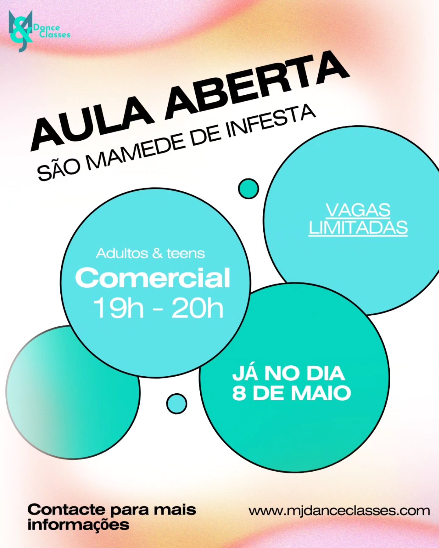 AULA ABERTA DE COMERCIAL
🗓 8 de Maio | 🕖 19h - 20h
📍 Polo de São Mamede
Queres dançar ao som dos teus hits favoritos, mexer o corpo e sentir a vibe? Esta aula é para ti!
Vem experimentar uma aula cheia de atitude, ritmo e diversão! Não precisas de experiência – só vontade de dançar!
📅 Quando? Quinta-feira, 8 de Maio
⏰ Hora? 19h às 20h
📌 Onde? Polo de São Mamede
✨ Para quem? Todos os níveis!
⚠️ Inscrição gratuita, mas as vagas são limitadas!
✉️ Faz a tua inscrição por mensagem privada.
Marca já a tua presença e vem curtir connosco!
Vamos dançar?
#aulaberta #comercialdance #dança #auladecomercial #danceclasspt #vemdançar #dançacomercial #openclass