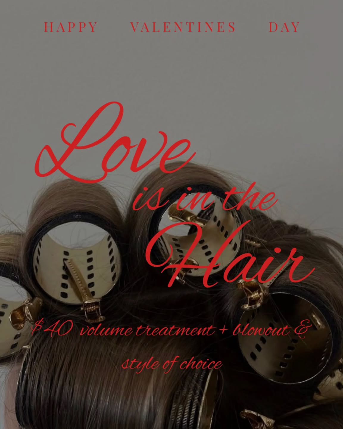 ❤️💕Valentines Volume Blowout 💕❤️
Reserve your spot- 2/12-2/14
$40 volume treatment, blowout and style + $15 off any product purchase ♡
Perfect for your valentines date, galentines evening, or just because
Can be added on to any service or alone
Comment 💕 below to book or visit our website for our online scheduling link