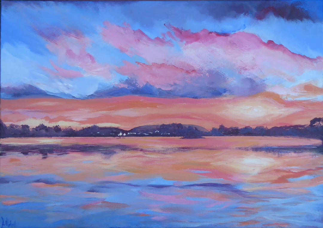 Petersfield Lake.
Acrylic on canvas commission
I was asked to capture the lasting beauty of this memorable and lovely iconic view, featuring Butser Hill and the South Downs Way as seen from the Lake, Petersfield.
I thoroughly enjoyed painting this familiar scene, enjoyed by so many who live here. I omitted the communications mast on Butser Hill, using artistic license.
The Heath and Lake are also a site of archeological significance due to the discovery of numerous burial mounds more recently.
#petersfield #petersfieldlakehampshire
#sunset
#reflections
#commisionart
#acrylicsoncanvas #acrylicpainting #hampshire #hampshireartists #womenartist #womenillustrators
#archeologicalsite