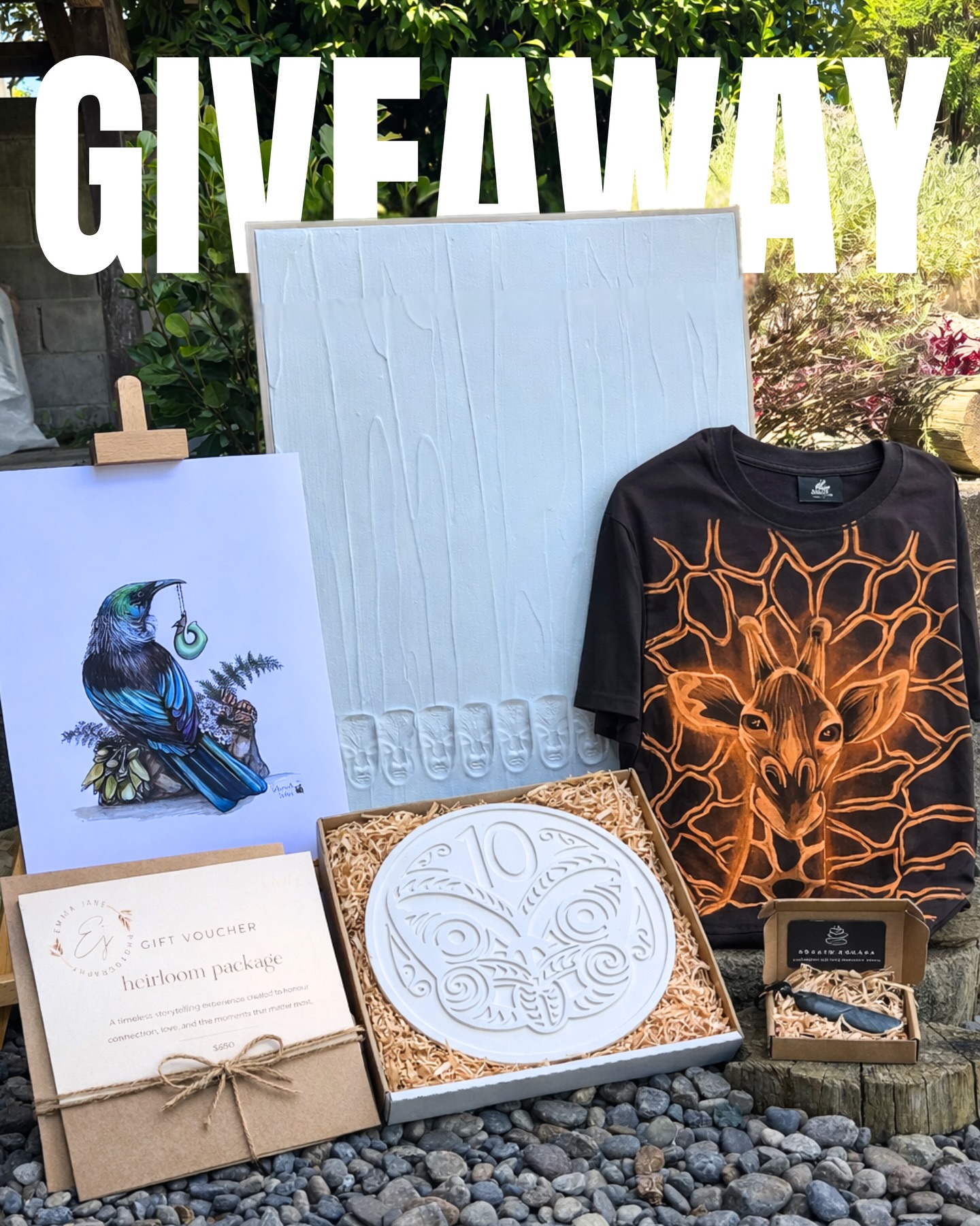🫶🏼🤍 !!!GIVEAWAY TIME!!! 🤍🫶🏼
Some amazing creatives have teamed up to bring you ONE MASSIVE GIVEAWAY and ONE WINNER will take THE LOT!!!
How to enter:
👉🏼FOLLOW ALL PAGES
@annapaulcreative
@donebypai
@onelanebridgenz
@art_by_dannika_tukua_
@kohatu_kohara
@emma.jane_photography
👉🏼TAG ya mates in the comments:
One tag per comment (multiple tags = multiple entries!)
👉🏼SHARE to your story for another chance to win - make sure to tag us!
What you will win:
- ‘Descendants’ Art Piece by Anna Paul
- Custom Tee by Done by Pai
- 10c Retro Coin by One Lane Bridge
- ‘Home’ Print by Dannika Tukua
- Taonga Pounamu by Kōhatu Kohara
- Heirloom Photography Package by Emma Jane Photography
Winner will be announced 9th FEB 2026, Following each account and tagging must be completed to win, Each tag counts as an entry, one tag per comment, enter as many times as you like, giveaway open to Aotearoa only, giveaway is in no way associated or endorsed by META Platforms.