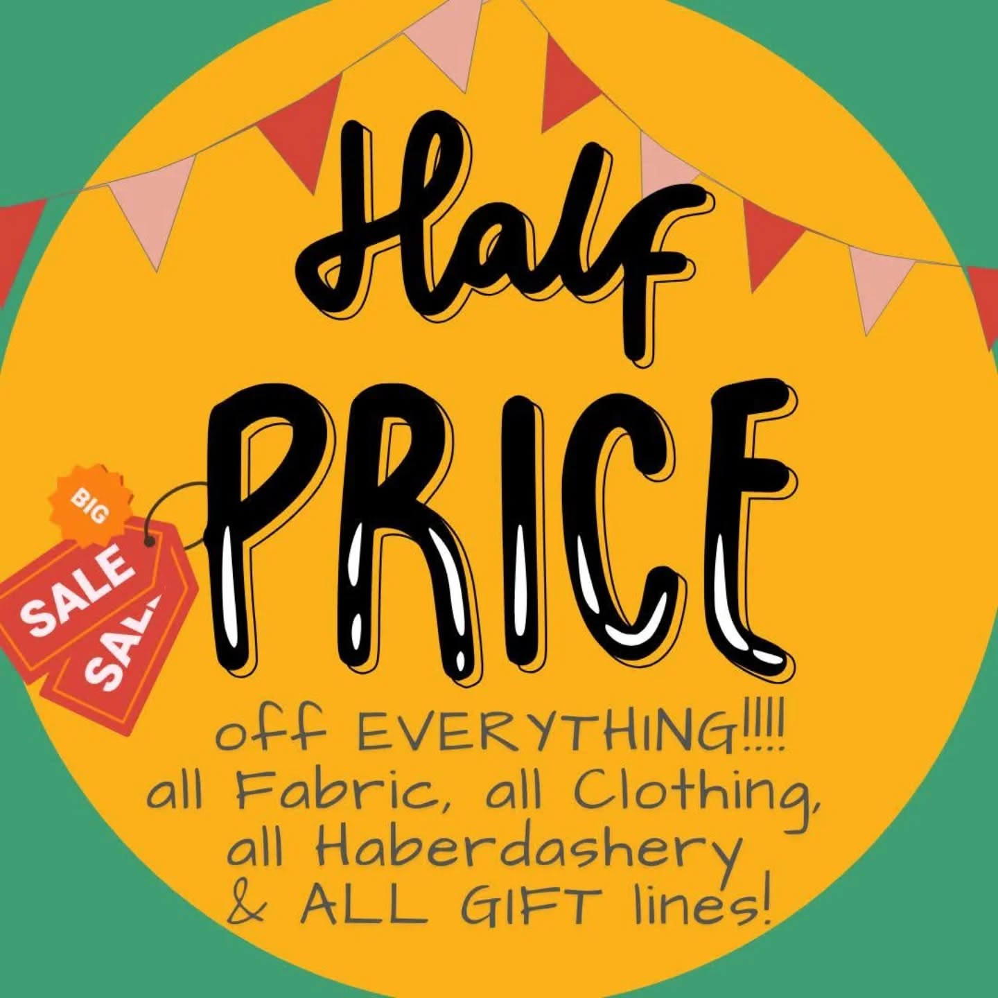 HALF PRICE OFF EVERYTHING - Sale starts tomorrow!!!!!!
That's right everything in store has 50% off the recommended retail price - clothing, gifts, sewing and craft supplies.* Be in quick - stocks won't last!
*Does not include any sewing/alteration services or dry cleaning.
📍 8 Main Road, Waikanae
📞 021 023 99172
🕘 Mon–Fri 9am–5pm | Sat 10am–2pm
📧 info@julihunter.com
🌐 www.julihunter.com