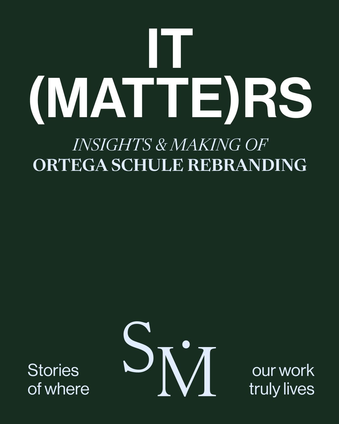 Sharing the 9th episode of IT (MATTE)RS,
and a story shaped by education, architecture, and intention: Ortega Schule.
This project began not with reinvention, but with respect.
Sixty years of education, growth, and trust already existed.
Our role was to help that story speak clearly today.
The architecture became the starting point.
A balance of curved and straight lines — soft and structured at once.
That harmony shaped the visual language, the framing system, and the identity itself.
Nothing forced. Everything adaptive.
Just like the school’s approach to learning.
Typography followed the same logic:
clear, accessible, contemporary.
Present, without getting in the way.
Color played a quiet role.
Grounded and trustworthy, yet modern and inviting.
A brand refresh built on listening, not noise.
Honoring what exists, while making space for what’s next.
—
We design brands that feel right, because they are built right.
Award Winning Brand Design Studio with focus on Strategy, Brand Identity, Packaging and Web Design.