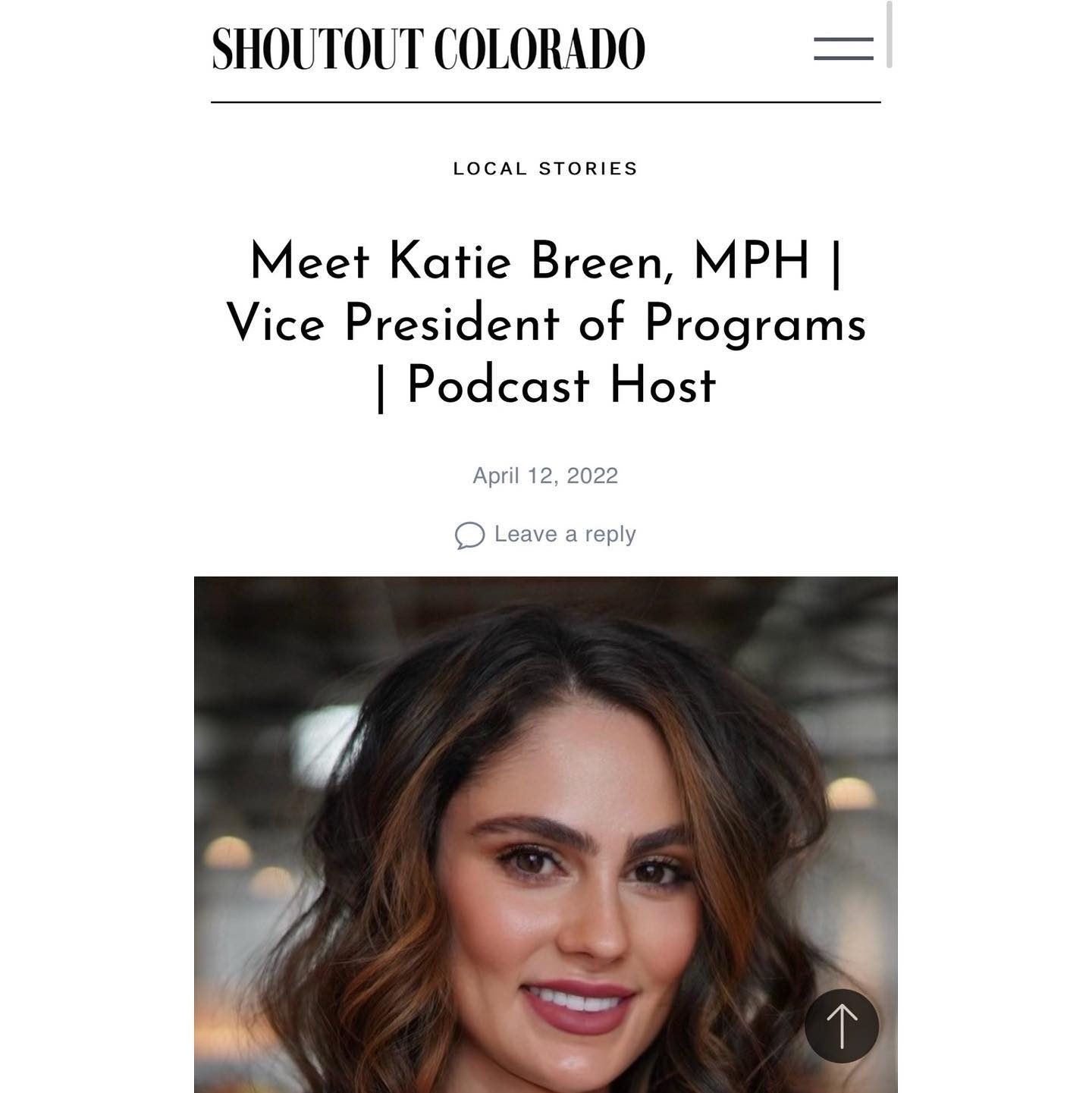 Some lady featured in Shoutout Colorado talking about the US maternal mortality crisis, her career path (including *solicited* advice), and her work to improve maternal health in Colorado. And also a mini-travel and food guide to Boulder. 😋 Link in bio.