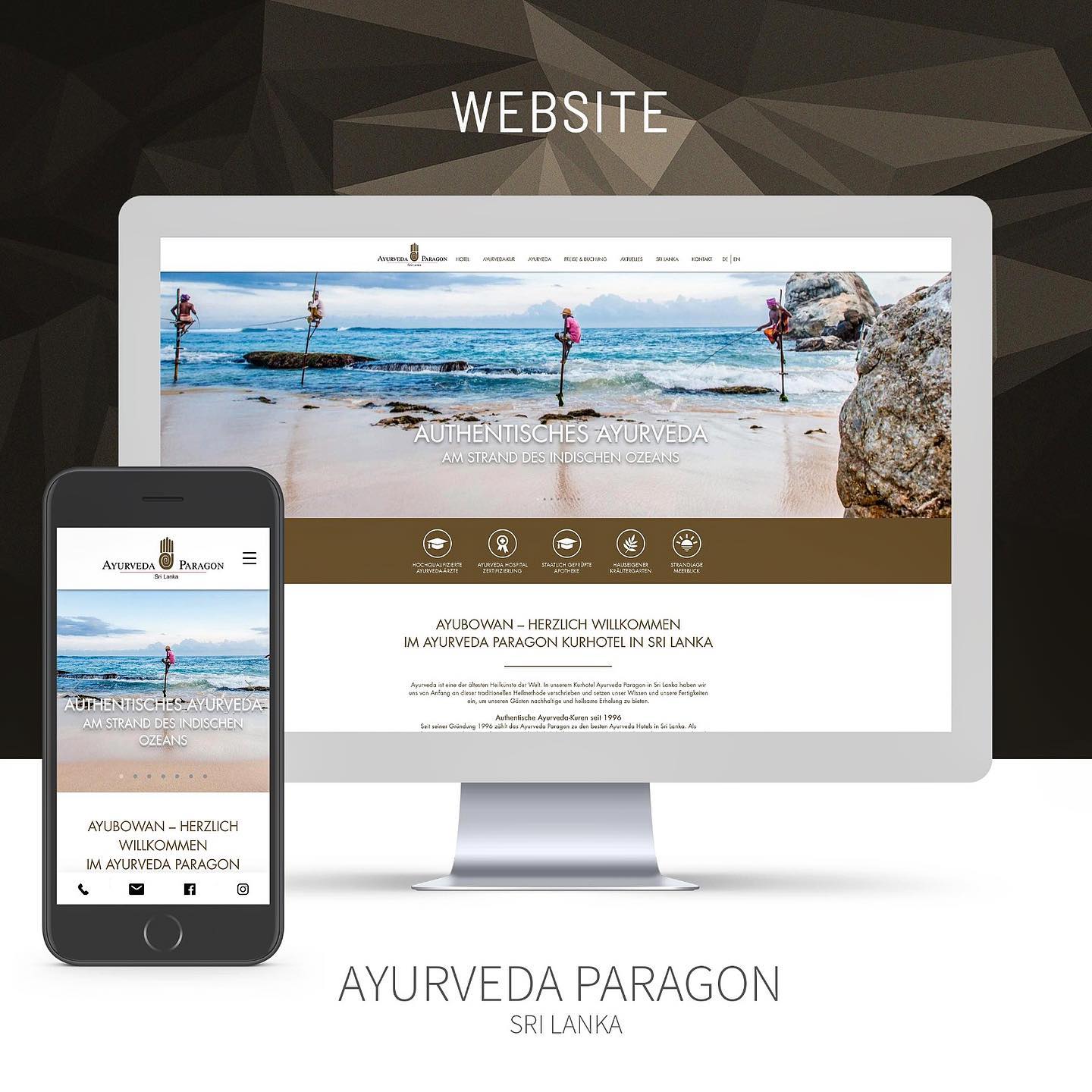 Ayubowan - Herzlich willkommen! So begrüßt die neue Website des Ayurveda Paragon Hotel aus Sri Lanka ab jetzt ihre Gäste.
Wir durften die Seite für eines der führenden Ayurveda Hotels in Sri Lanka umsetzen.
www.paragonsrilanka.com
#grafik #motion #marketing #kampagne #design #krisma #werbung #werbeagentur #logo #göttingen #neu #new #website #ayurveda #srilanka #hotel