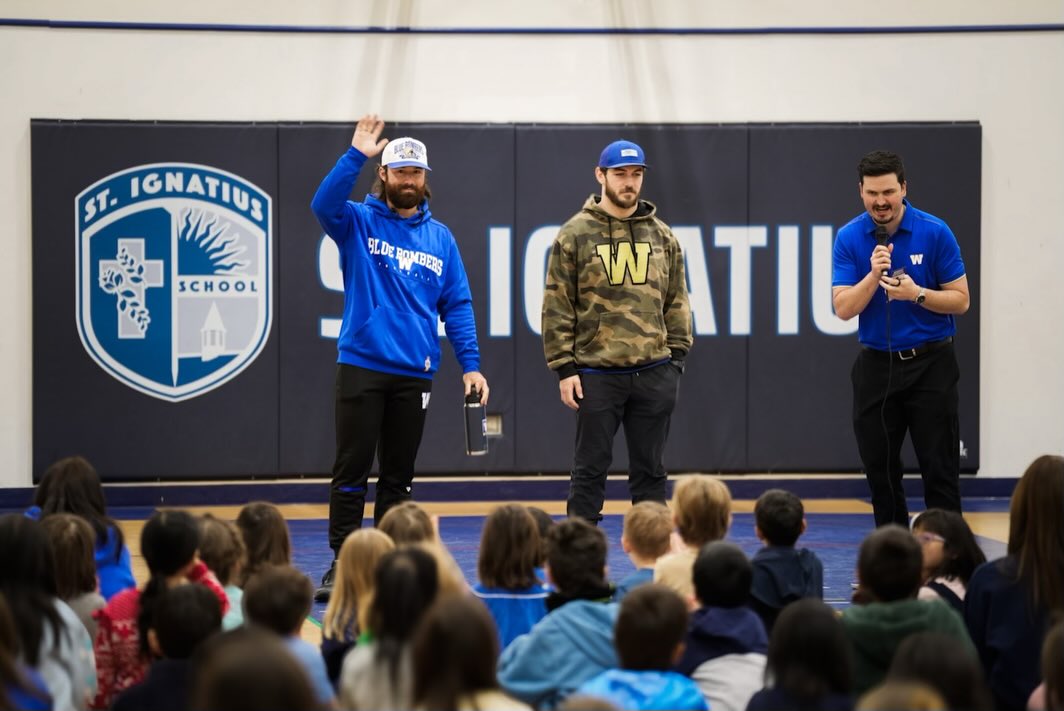 📚💙 When Heroes Read, Kids Listen 💙📚
Today, our kiddos had two very special guests join them for I Love to Read Month: players from the Winnipeg Blue Bombers! @wpgbluebomberscfl
For our students, these athletes are heroes. Role models. People they look up to. And seeing them show up with a book in hand sent a powerful message. Reading matters. Learning matters. And strong minds are just as important as strong bodies.
This day was filled with big smiles, big questions and big excitement. Thank you to the Winnipeg Blue Bombers for taking the time to encourage our students, spark imaginations, and help make reading something truly special. The kiddos loved it. 💙💛
#StIgnatiusSchool #ILoveToReadMonth #BlueBombers #ReadingIsPower #RoleModelsMatter CommunityStrong