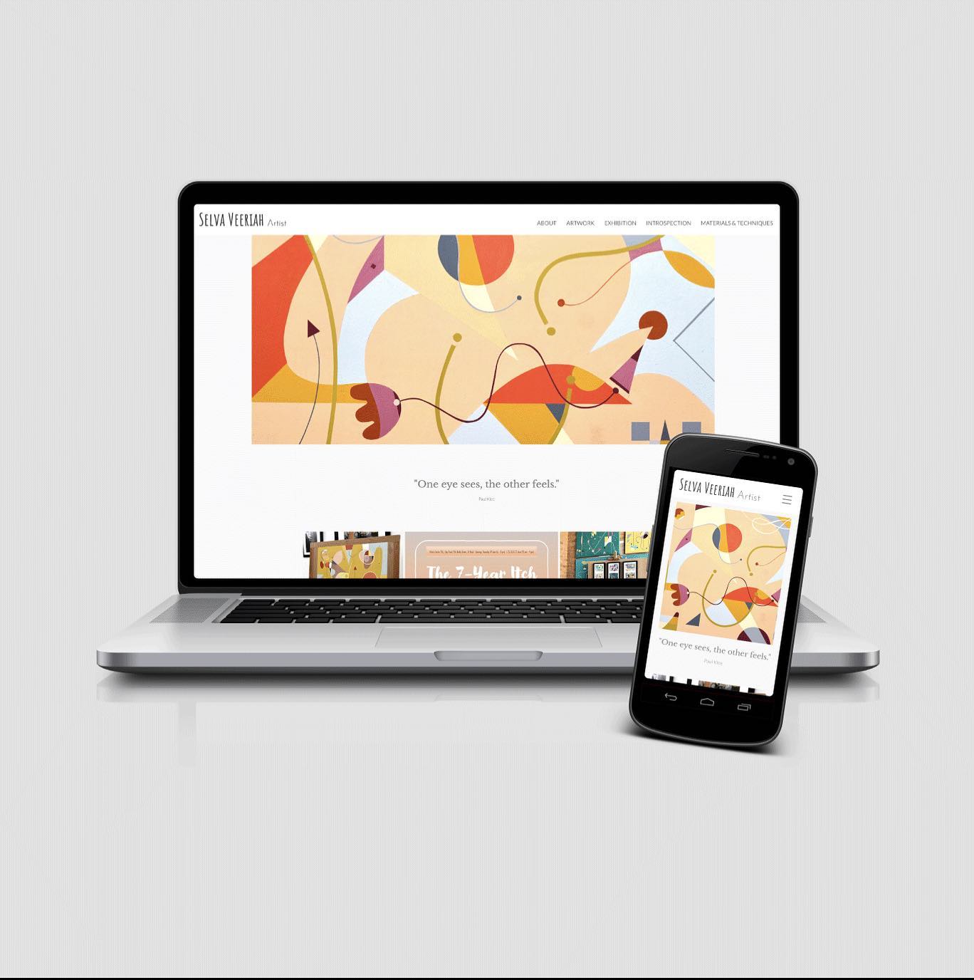 Beautiful art work = Beautiful website. Loved working with you @selva.veeriah.art #artistmelbourne #artistwebsite
