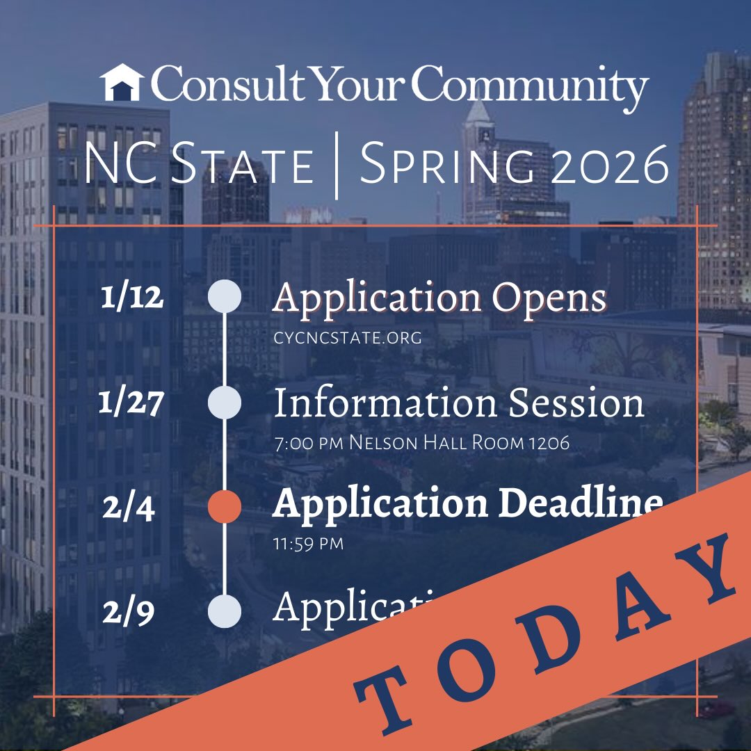 🚨🚨LAST CHANCE TO APPLY🚨🚨 CYC applications are due TONIGHT at 11:59pm. Decisions will be released on 2/9.