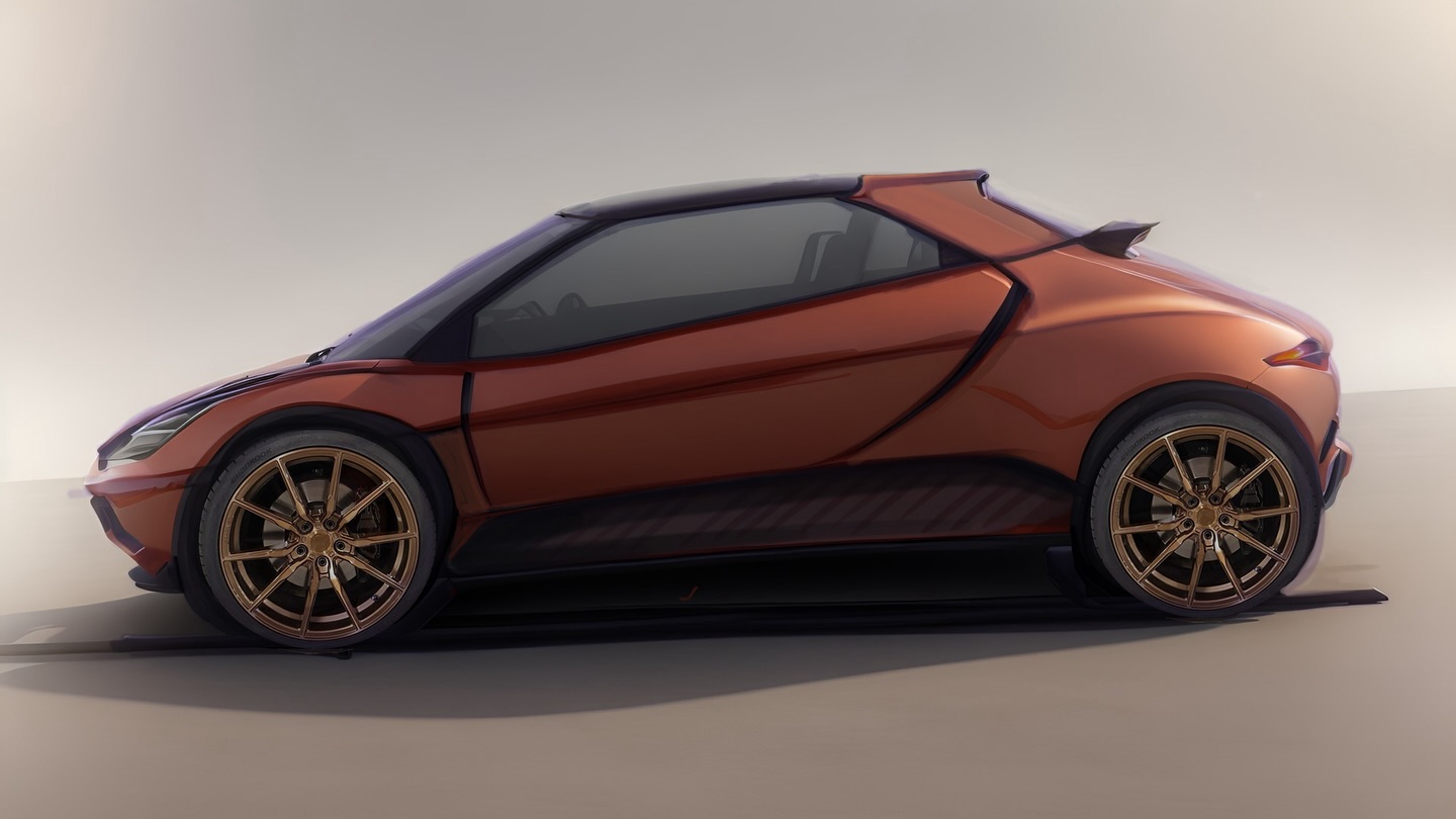 Quick rendered sketch for an urban runabout, inspired by the Bertone Runabout that evolved into the Fiat X1/9. It’s an electric 2-seater, intended to fulfill most of your daily transport needs within a reasonable radius of home.
.
#cardesign #cardesigner #transportdesign #vehicledesign #photoshopsketch #ipadsketch #applepencil #digitalillustration #digitaldrawing #bertone #runabout #bertonerunabout #fiatx19 #bertonex19 #x19 #sketch #rendering #designsketch #digitalrendering #design #ev #electriccar #sportscar