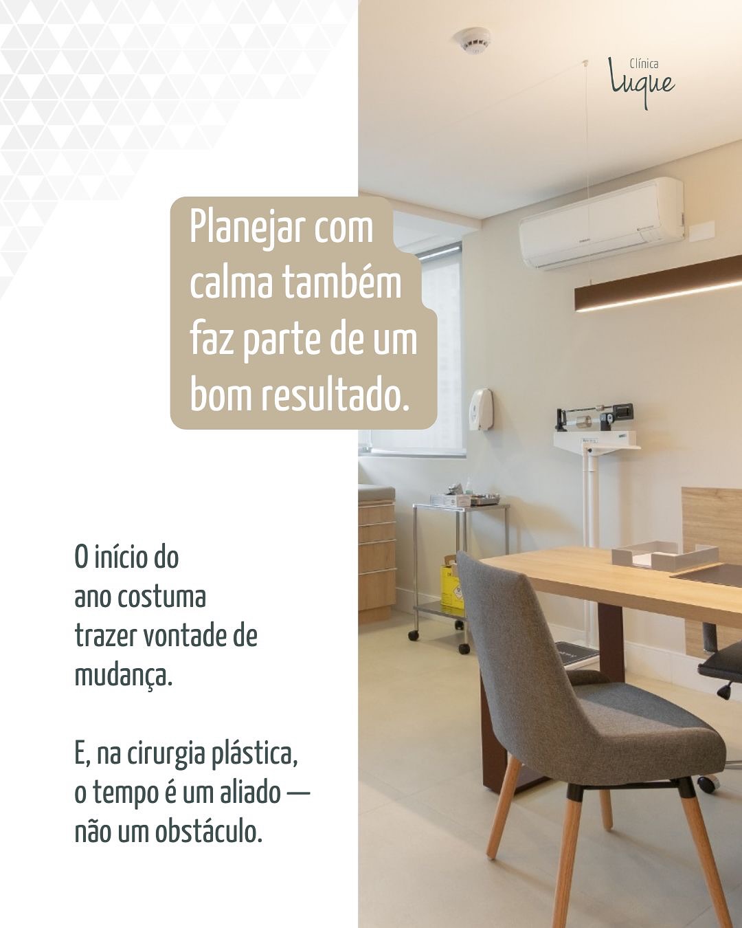 O início do ano costuma despertar vontade de mudança. E, na cirurgia plástica, os melhores resultados nascem de escolhas conscientes.
Planejar com calma é olhar para si com atenção, respeitar o próprio corpo e entender que cada etapa faz parte do processo.
É assim que se constrói segurança, naturalidade e resultados que fazem sentido — hoje e no futuro.
Na Clínica Luque, acreditamos que bons resultados começam muito antes da cirurgia. Será um prazer te receber para uma conversa cuidadosa e personalizada.
#ClínicaLuque #CirurgiaPlástica #PlanejamentoConsciente #BelezaComPropósito #CuidadoQueTransforma #CirurgiaPlásticaResponsável #EscolhasConscientes