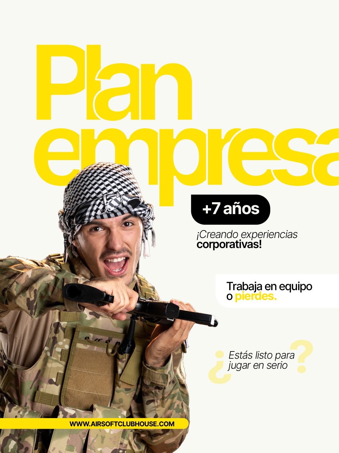 ¿Quieres más información? 😎Escríbenos 💬
#airsoftbogotá #clubhouse #empresas