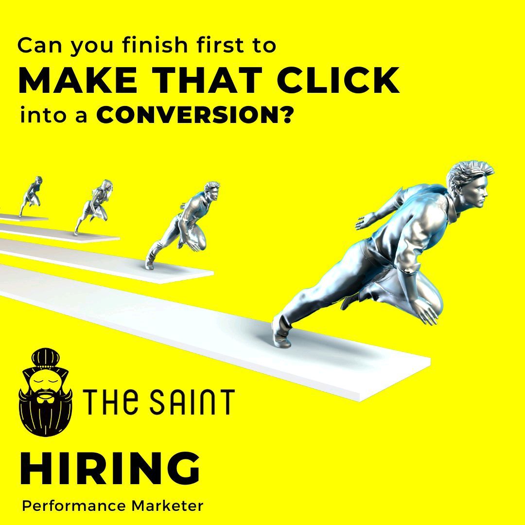 Ever wanted nothing more than a result oriented career for yourself and see your efforts manifest themselves in the form of conversions? Guess what, you may just be what we're looking for! Drop us a DM and get in touch! This could be the start of something amazing!
.
.
.
#thesaint #chandigarh #tricity #designagency #socialmediaagency #creativeagency #brandingagency #designstudio #brandidentity #branding #digitalagency #hiringnow #hiring #NowHiring #jobs #jobseekers #freshersjobs #jobvacancies #strategy #strategist #performancemarketing #performancemarketer #digitalmarketing #digitalmarketer #metaads #googleads #fbads #instaads