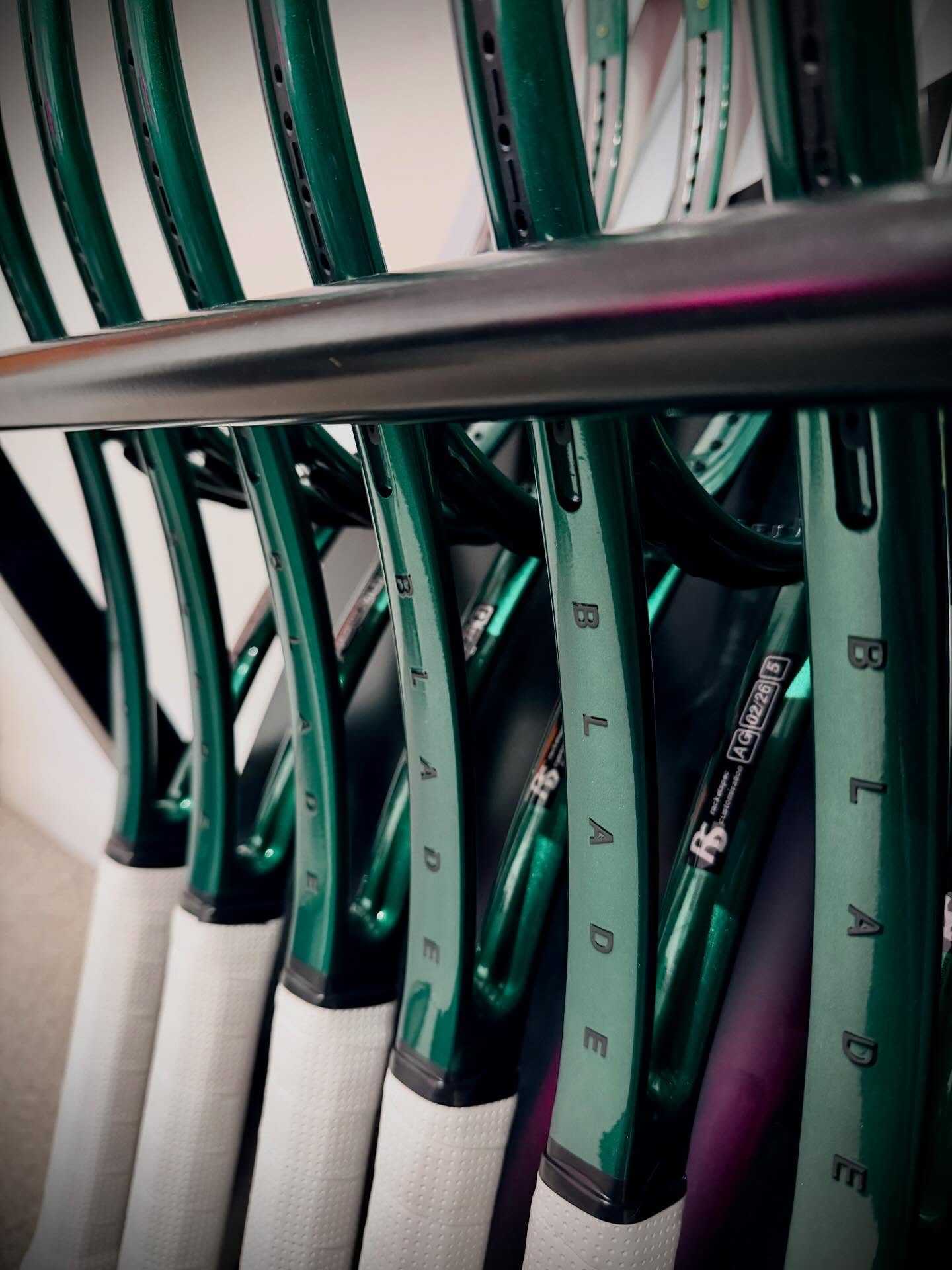 New weapons of choice ready for @alastairgray98 #tennis #london #racketspec #customized #custom