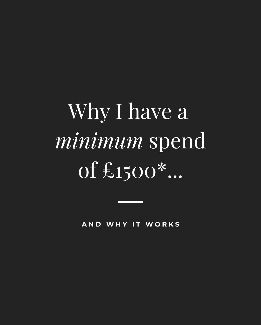 Believe me when I say - this decision terrified me… but I am SO glad I did it.
When starting a business from nothing - and when I say ‘nothing’ I mean quite literally a laptop that was about 10 years old and my maternity leave pay - you learn A LOT. And mainly the hard way 🙃
I have grown this business from nothing, quit my full time job (probably way sooner than I should have) and relied on the income to both support me and develop the business. It’s been educational shall we say.
So, after another huge learning year last year (and lots of tears) - I made the promise to myself that I would set a minimum spend. Not just for the sustainability of the business but to protect my peace and that of my boys and husband.
I spent months worrying, panicking and questioning whether I had done the right thing and if I was even in the position to set a minimum spend. But after speaking to other suppliers, having the kindest words and support from my couples and the backing of Sam (my husband) - the benefits are starting to show.
And I have no regrets. No notes. It works.
So, THAT is the reason I have a minimum spend. 🤷🏼♀️
#weddingdesign #weddingsignage #weddingsigns #bespokeweddingdesign