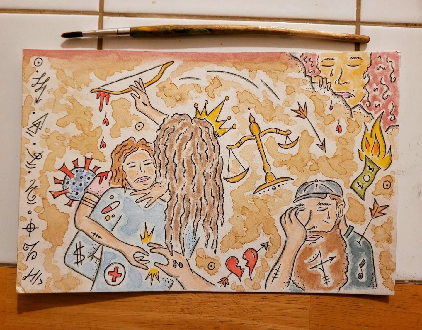 "A Lover's Storm" These are #TheQuarantineChronicles #art #staining #drawing #sketch #doodle #sketchbook #sketching #watercolor #artwork #artistsoninstagram