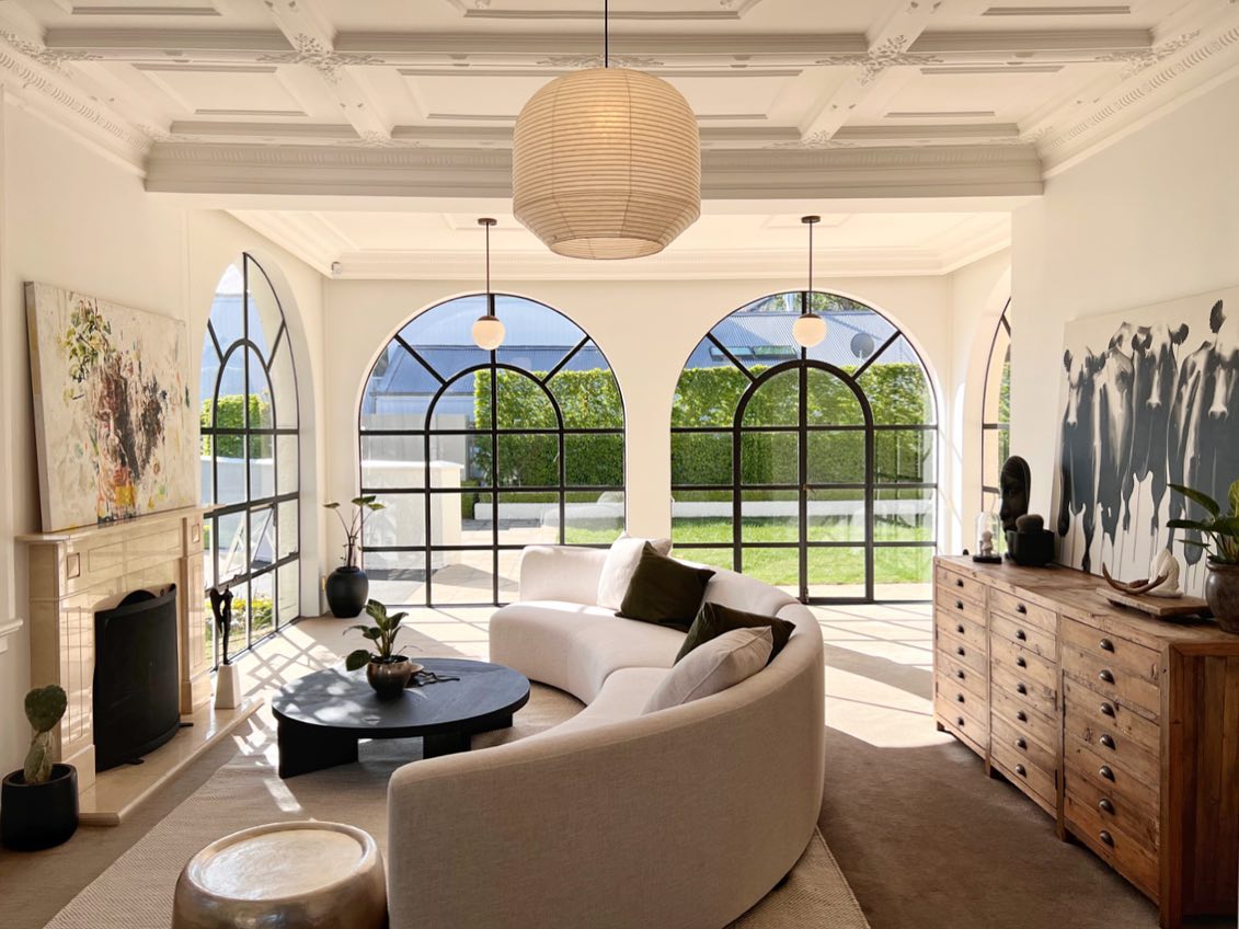 A selection of pendants & wall lights from some of our fave suppliers, have just been installed in this beautiful character filled home.
Also, can we just take a minute to appreciate the freshly painted arched windows & doors…. Seriously, how good are they?!