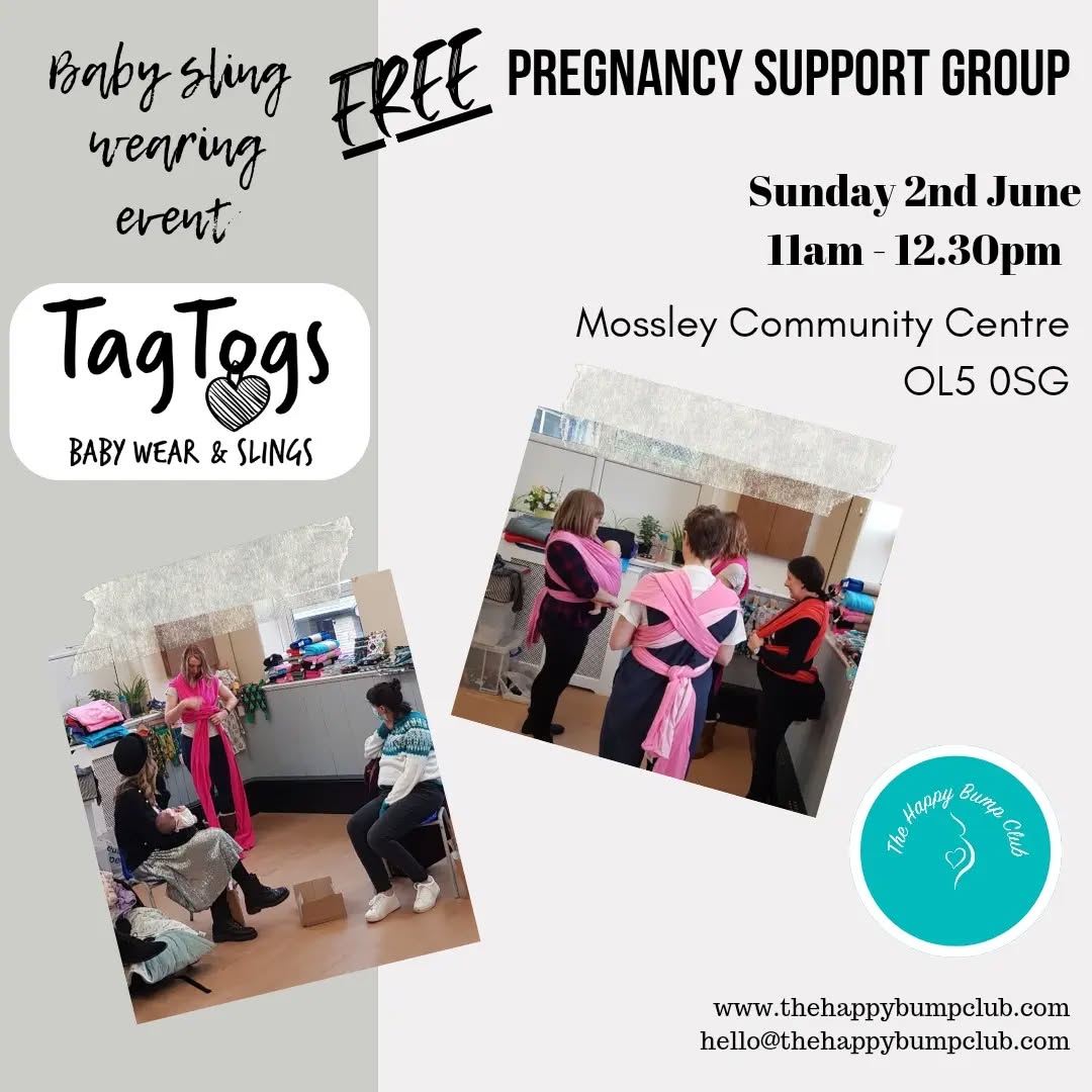 Hello all!
2 weeks into the newborn phase and I'm still here and surviving! Trying to enjoy all the cuddles and nighttime feeds 😵💫
Little reminder of our next session - Sunday 2nd June! Our friends from @tagtogs will be with us showing us their amazing slings, you can have a go and hopefully banish those "how does this work?!" thoughts. You'll also be able to buy any of the lovely handmade items!
I will be there with Orlagh, she may even be a prop for the sling wearing demo!!
You can book your FREE place here :
https://www.eventbrite.co.uk/e/the-happy-bump-club-35-tickets-882894730907
Or by visiting our website www.thehappybumpclub.com
I look forward to seeing you there
Emma x