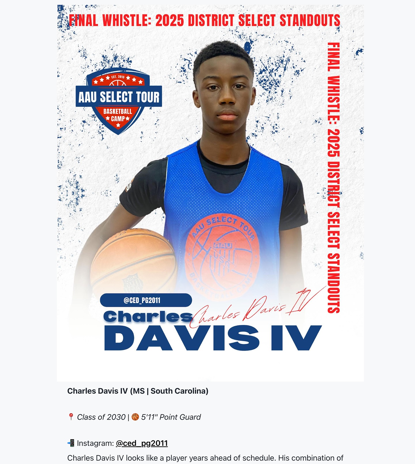 FINAL WHISTLE: 2025 District Select Standouts 🏁🔥 (Part 1 of 4)
These six earned the spotlight with how they competed, how they carried themselves, and how they impacted winning.
Shoutout to:
Ayden Barrett (@ayden_b17)
Jayden Bland (@shifty._jb)
Caleb Sandling (@calebsandling)
Charles Davis IV (@ced_pg2011)
Jayden Green (jaydengreen3158)
Alexander Buffum (@alex_buffum)
.
Want the full breakdown + player profiles? Read the full article in the Select 360 App → Articles (or hit the link in bio)
.
Stay tuned for the next batch.