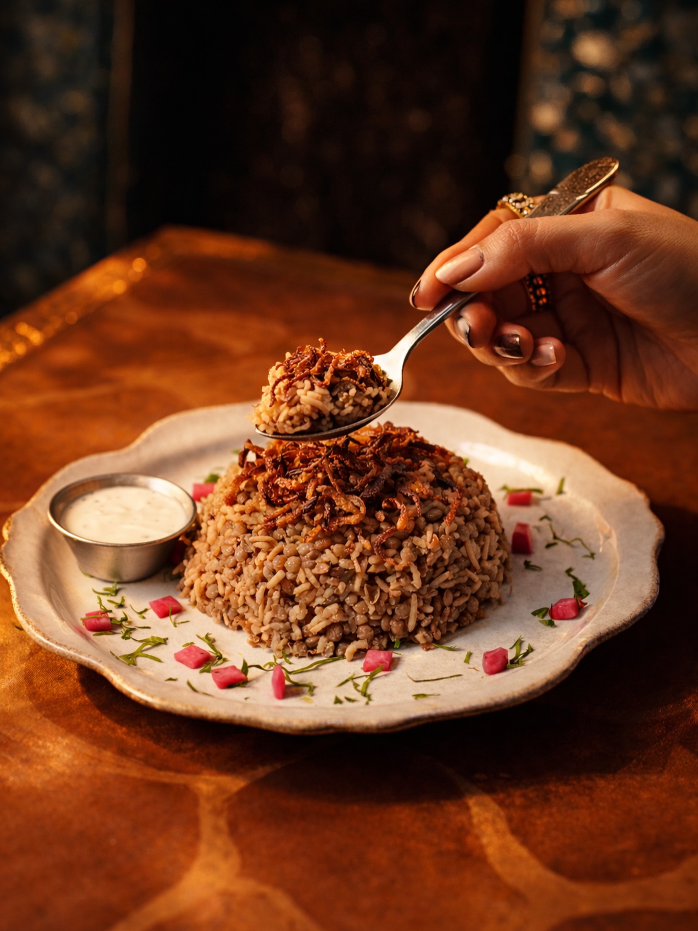 One spoonful and you’re back at Teta’s table. Moujadra Bel Riz - a household favorite, made with love 🤍