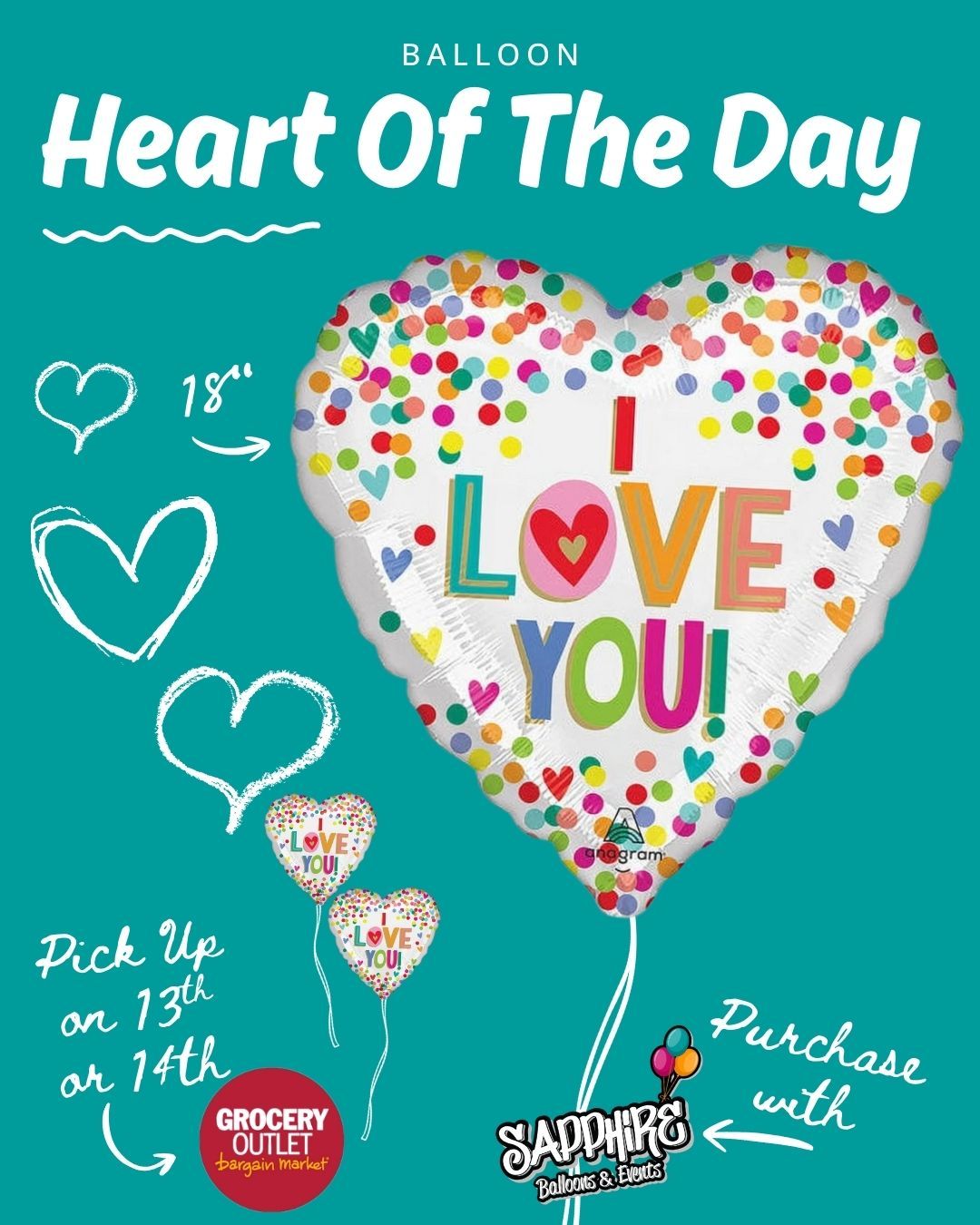 Todayās Heart of the Day is available for pre-sale š
Pre-order now and pick up at Mays Landing Grocery Outlet on February 13th or 14th, between 9amā6pm.
Limited quantities, fresh designs, and once pre-orders closeāitās gone.
Lock yours in and make Valentineās Day easy.
š Pick-up location: Mays Landing Grocery Outlet
š New Heart revealed every day at 6pm
#HeartOfTheDay
#ValentinesDayReady
#ShopLocalNJ
#MaysLanding
#ValentinesPreOrder
#BalloonLove
#SmallBusinessNJ
#ValentinesVibes