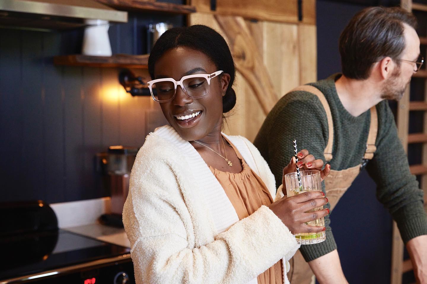 Fabulous Shirley @thecocodollzz is spreading weekend vibes. #girlswithglasses #eyewearessentials #aperitivo