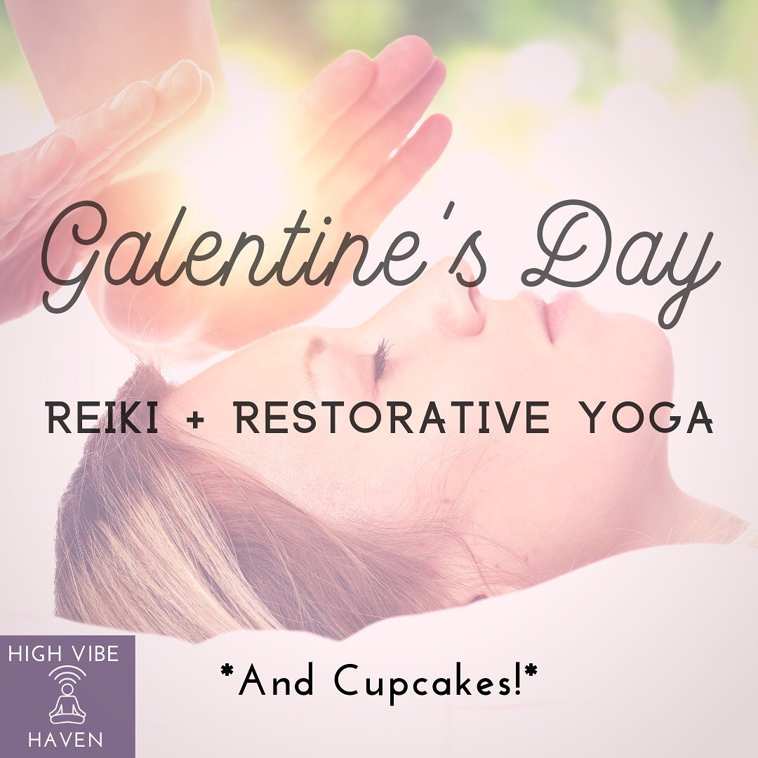 Who needs a Valentine, when you've got GALentines? Grab your gal pals (or come solo and make some new friends) and join the High Vibe Tribe on Thursday, February 13th for a little self-care and rejuvenation (and cupcakes from M Street Bakery!). A 75 minute Restorative Yoga class with Reiki Energy Healing integrated into the practice, followed by 45 minutes of *girl time* and refreshments. Did we mention there'll be cupcakes?!? This event is donation based - $10 suggested cash donation at the door. Only 10 spots available and you MUST pre-register using the tickets link to attend! 💜
Copy and paste this link to reserve your spot: https://www.signupgenius.com/go/9040e45aca92da2fc1-galentines
Questions? Send us a message and we'll get back with you ASAP!
https://www.highvibehaven.com/ **Event is located inside Jessica Mehu Photography Studio - 124 N. State St., Downtown Howell. #galentinesday #restorativeyoga #reiki #selfcare #vibehigher #highvibehaven #howellmichigan #community #freeevents #friends #womensupportingwomen