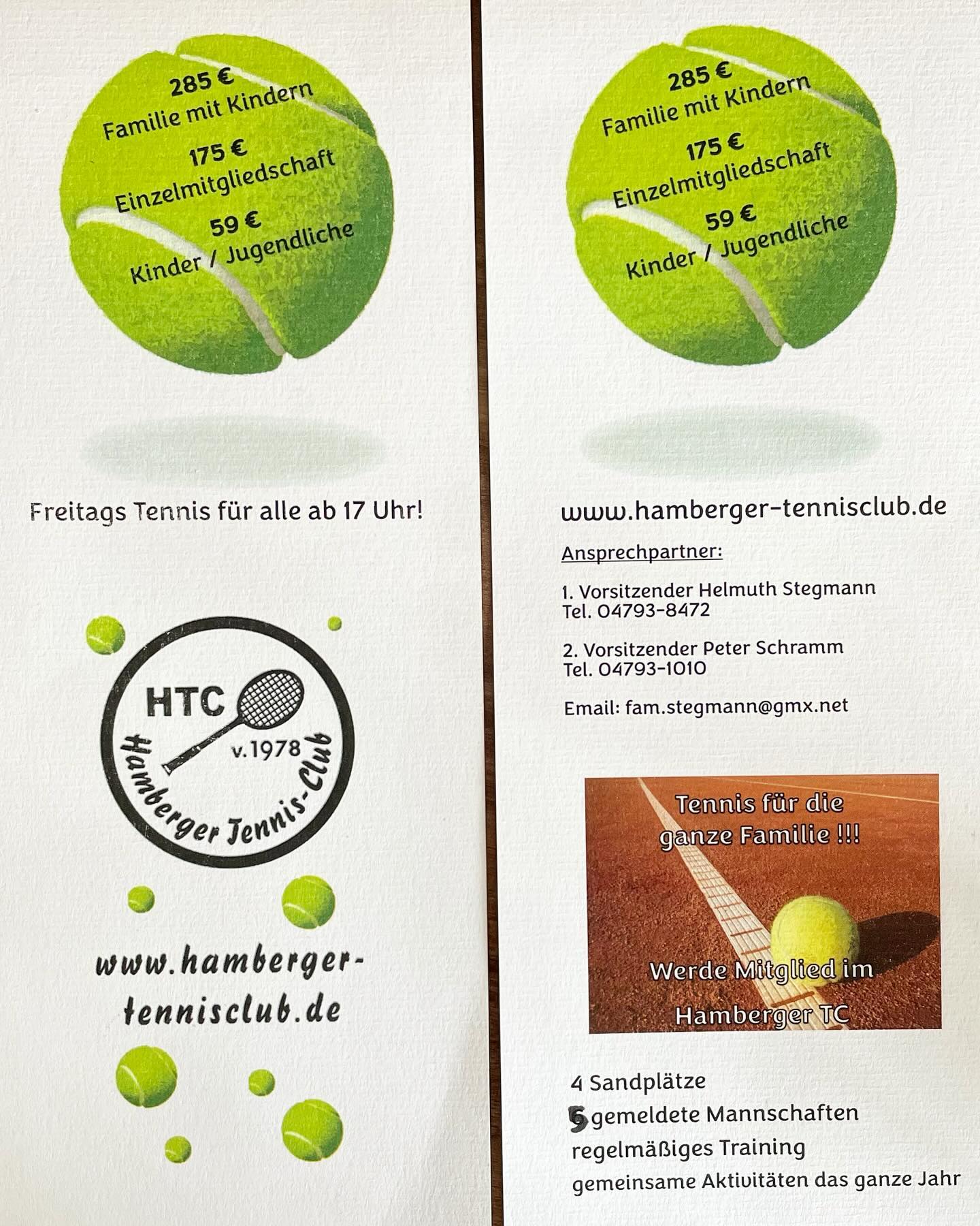Ab sofort gibt es bei uns FREITAGS ab 17 Uhr freies Tennisspielen für Jedermann! Bei Tennisfragen vor Ort steht das ein oder andere Mitglied zur Verfügung, um euch weiterzuhelfen. Wir freuen uns auf neue Gesichter! Kommt einfach vorbei. 🎾 #tennis #htc #hambergertc #hambergen #freitagstennis