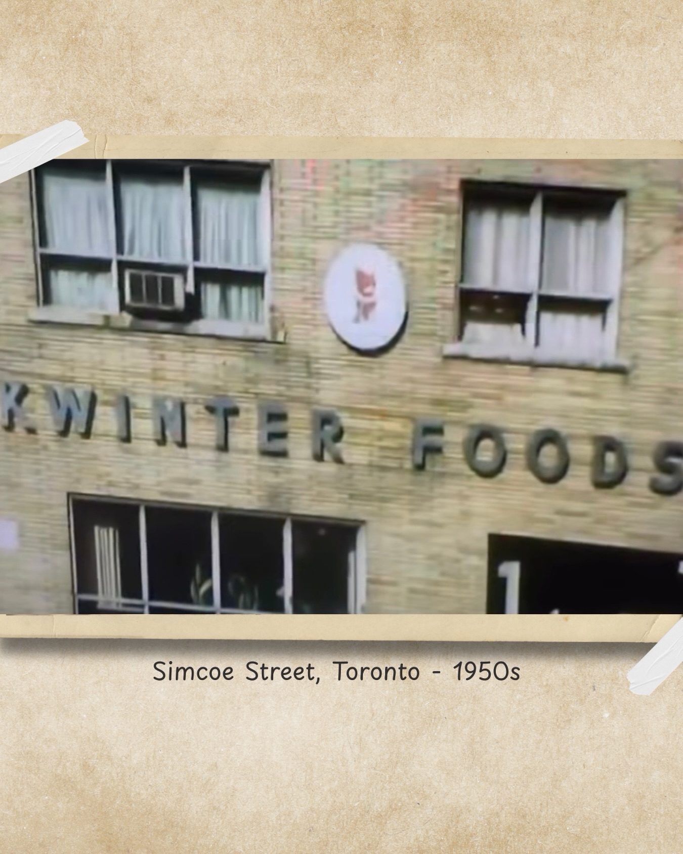 The Original Kwinter Foods building.
In 1946, our grandfather Sam Kwinter started the original Kwinter’s brand — selling kosher hot dogs, salami, and deli meats out of this building on Simcoe Street in downtown Toronto.
Above the main entrance stood the Hot Dog King himself — and he’s still on every pack of Kwinter’s Hot Dogs you’ll find in stores.
Just like in 1946 —
if you’re looking for the best hot dog in Canada, always look for the King. 👑🌭