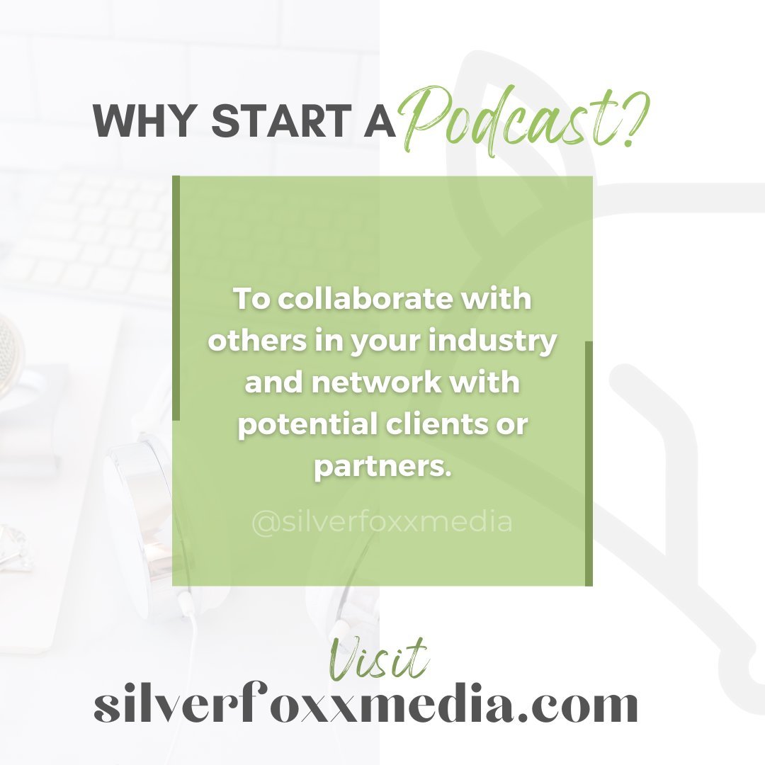 🎙️ Let's Amplify Voices Together! 🎧
Podcasting is not just about recording and sharing our thoughts—it's about collaboration and building a vibrant community! 🤝✨
In the podcasting world, collaboration is the key to unlocking incredible opportunities. By working with fellow podcasters, industry experts, and passionate individuals, we can create powerful, engaging content that resonates with listeners worldwide. 🌍🎧
From joint episodes to cross-promotion and guest appearances, collaboration fuels creativity and expands our reach. It's a chance to learn, grow, and inspire each other to new heights! 🚀
#Podcasting #CollaborationOpportunities #TogetherWePodcast #AmplifyVoices #SilverFoxxMedia